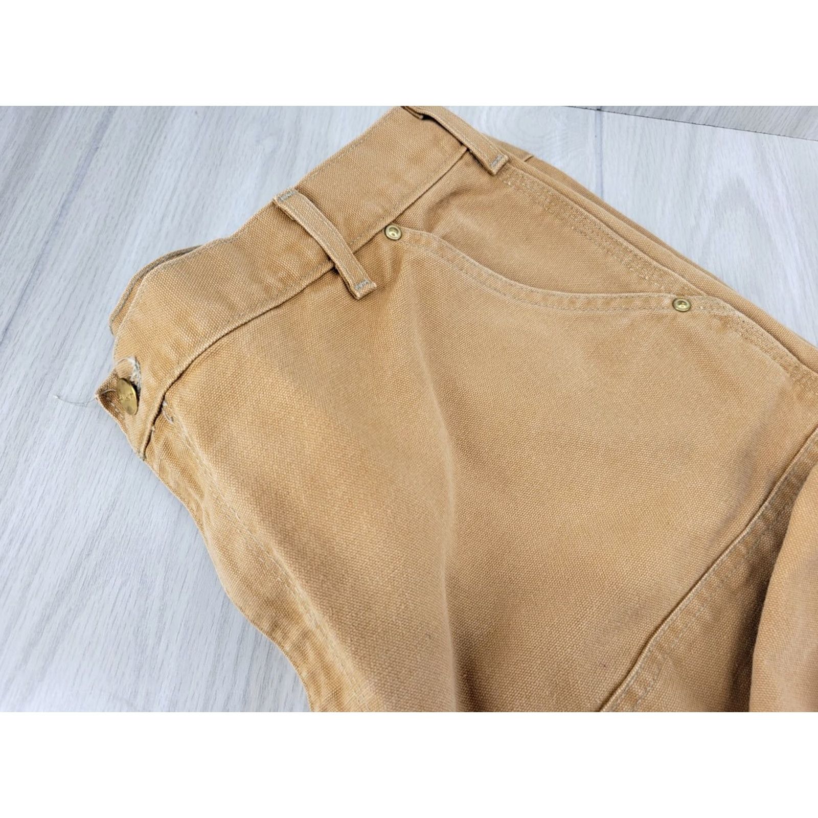 Carhartt VTG Carhartt DBL Knee Pants size 40x32 USA Washed Duck Canvas Workwear Carpenter Regular 100% Cotton Brown Mens Pants Size US 40 / EU 56 - 7 Thumbnail