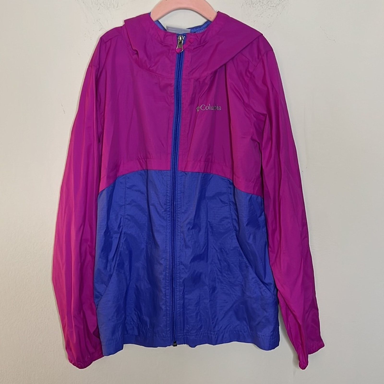 Columbia Columbia Girls Purple/Pink Colorblock Windbreaker Size 10/12 Size M / US 6-8 / IT 42-44 - 2 Thumbnail