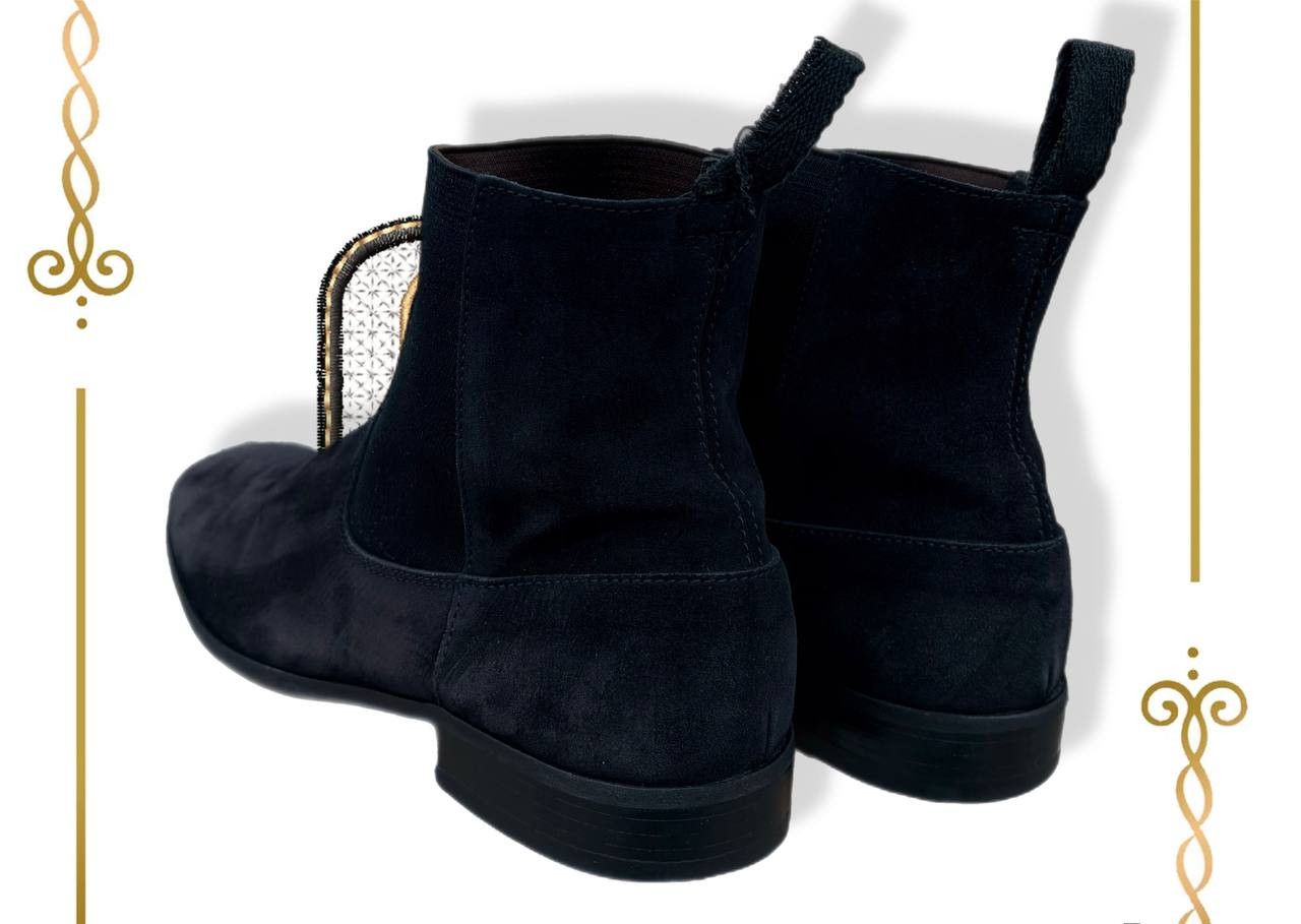Miu Miu Miu Miu Black Suede Leather Almond Toe Men's Chelsea Boots Size US 10 / EU 43 - 3 Thumbnail