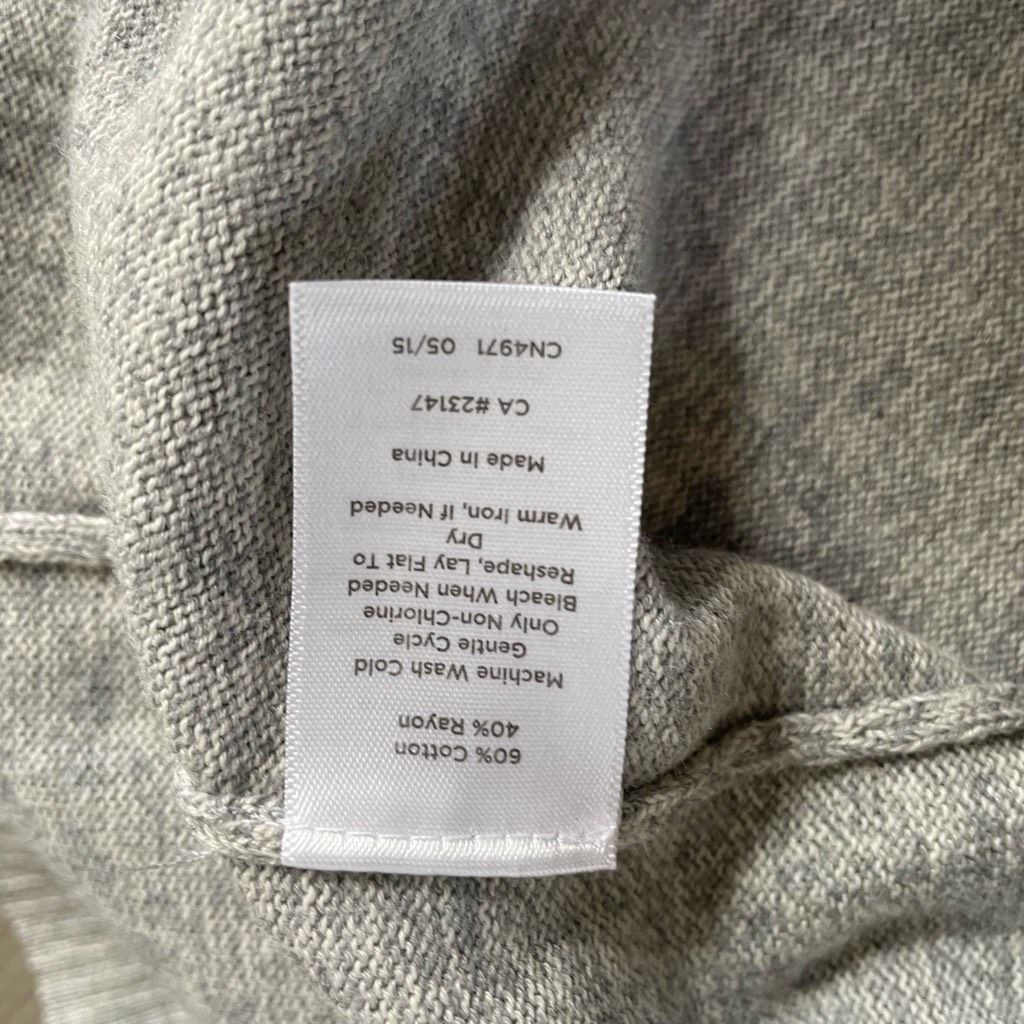 Other Talbots Grey Tunic Sweater Welt Pockets Back Neck Zip M Size M / US 6-8 / IT 42-44 - 6 Thumbnail