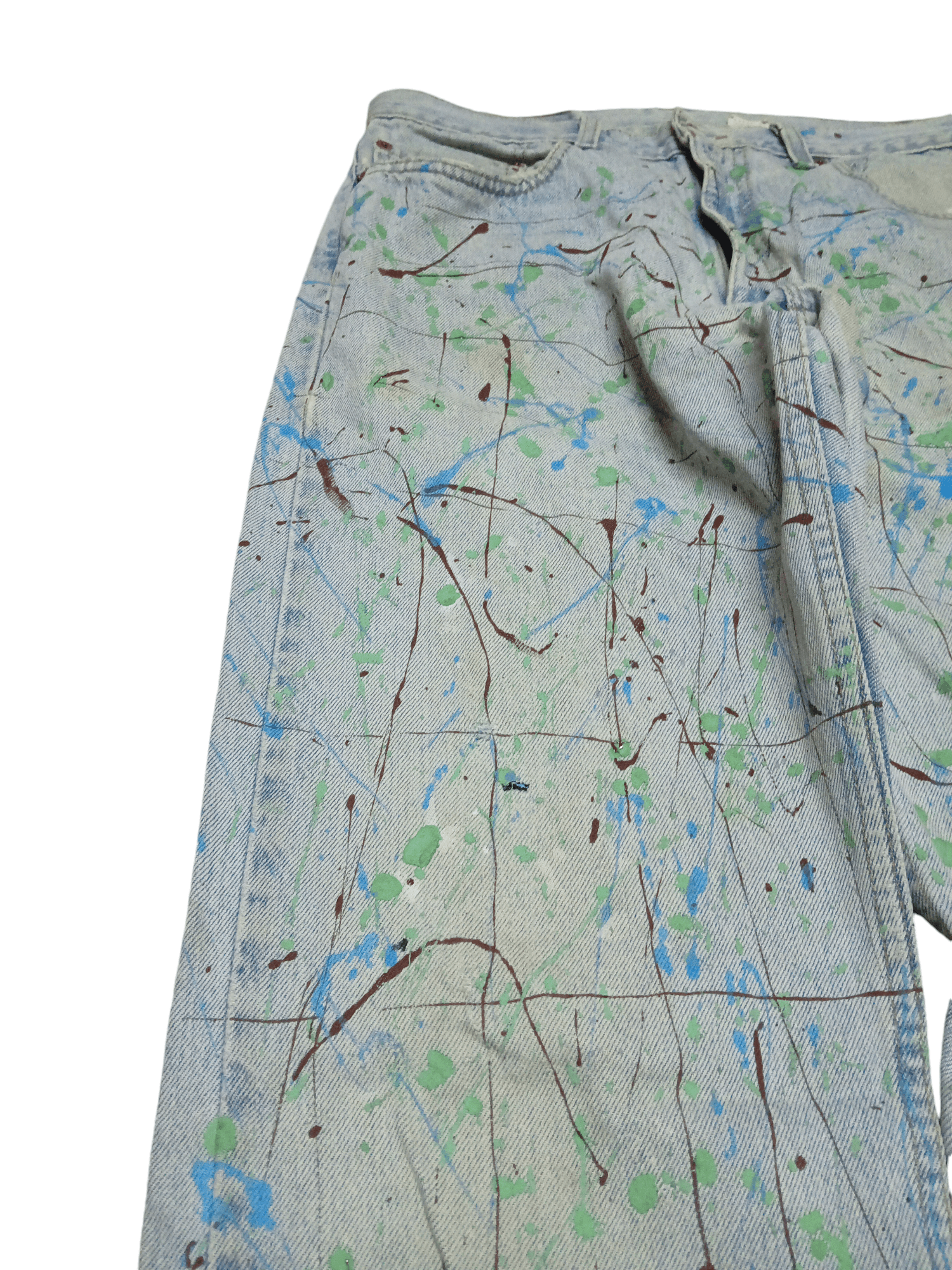 Levi's × Levi's Vintage Clothing vintage distressed levis 505 custom splatter paints Size US 33 - 4 Thumbnail