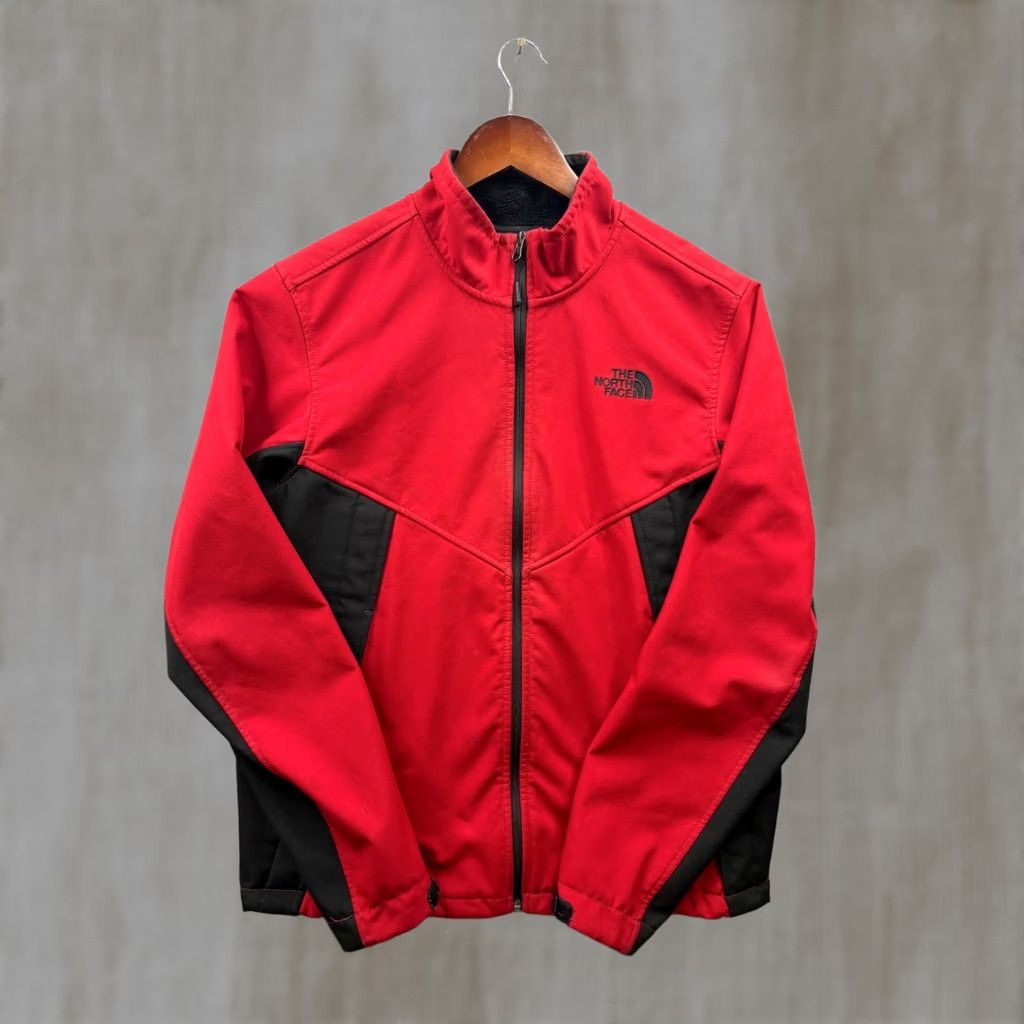 The North Face The North Face Windwall Softshell Jacket Mens Red Black Full Zip Fleece Lined Medium Size US M / EU 48-50 / 2 - 1 Thumbnail