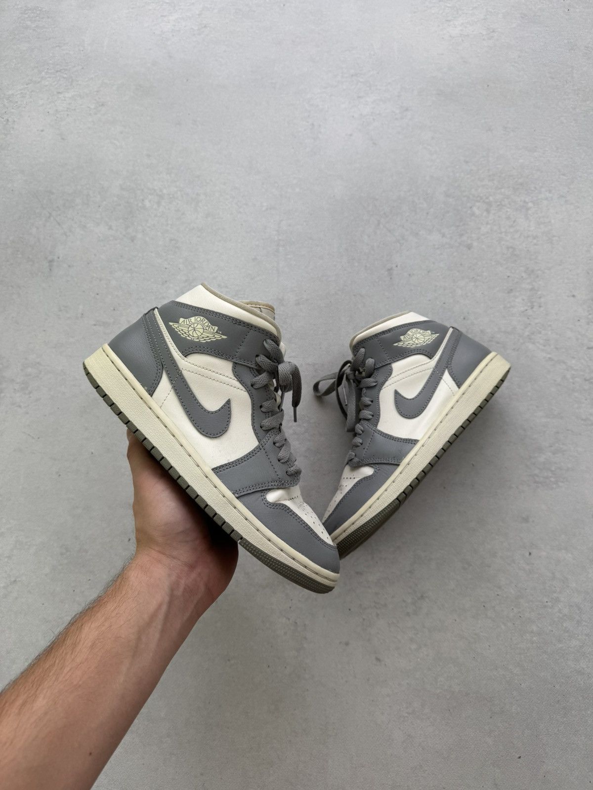 Nike Nike Air Jordan 1 Mid Stealth Grey White Retro Sneakers Size US 8.5 / IT 38.5 - 1 Thumbnail
