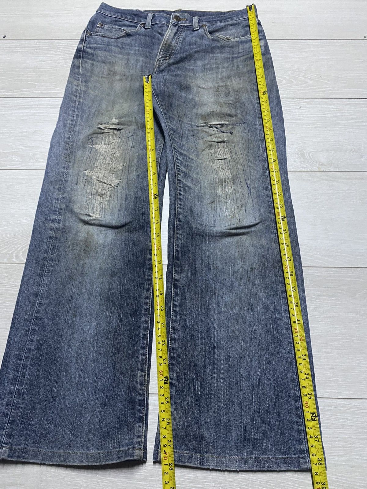Big John Vintage Big John Japan Grunge Distressed Repair Jeans Size US 30 / EU 46 - 10 Thumbnail