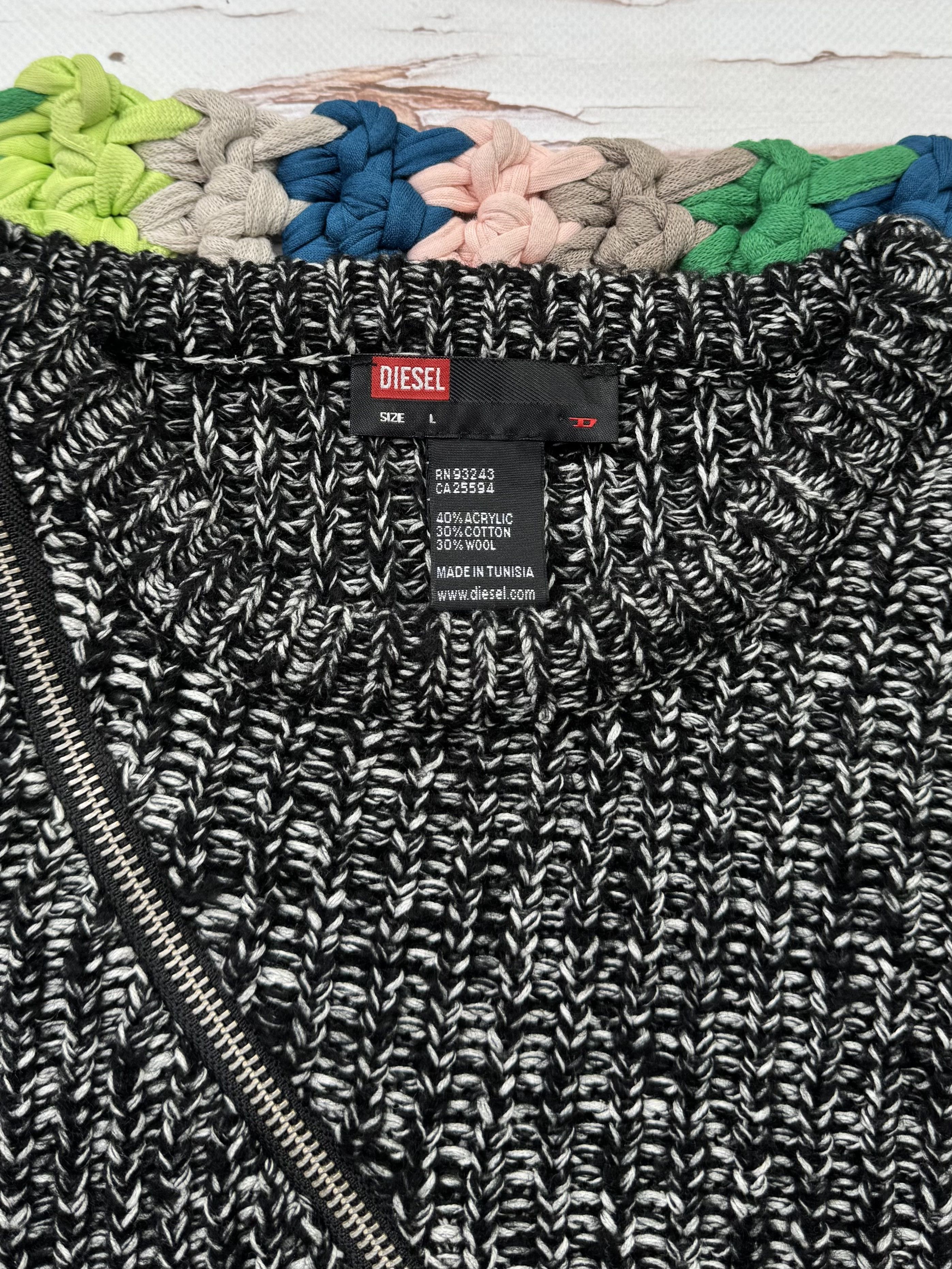 Diesel Diesel Vintage Sweater With Zipper (V250)(D10) Size US L / EU 52-54 / 3 - 5 Thumbnail