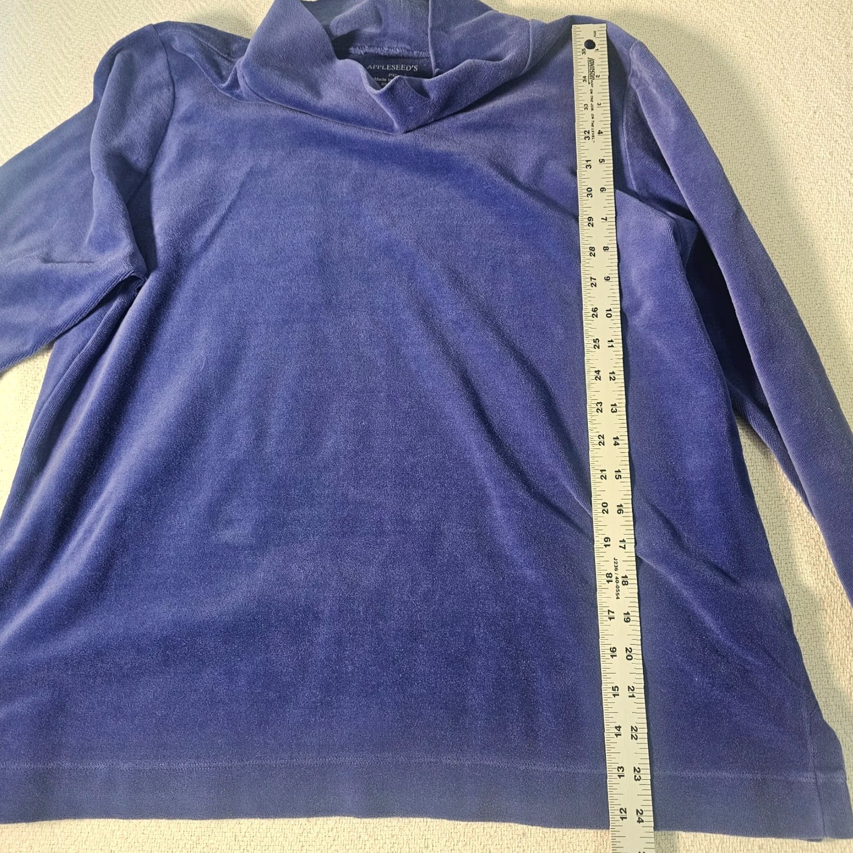 Vintage Appleseed’s Women’s Purple Flannel Mock Neck Sweater Size PXL Casual Warm Size XL / US 12-14 / IT 48-50 - 5 Thumbnail