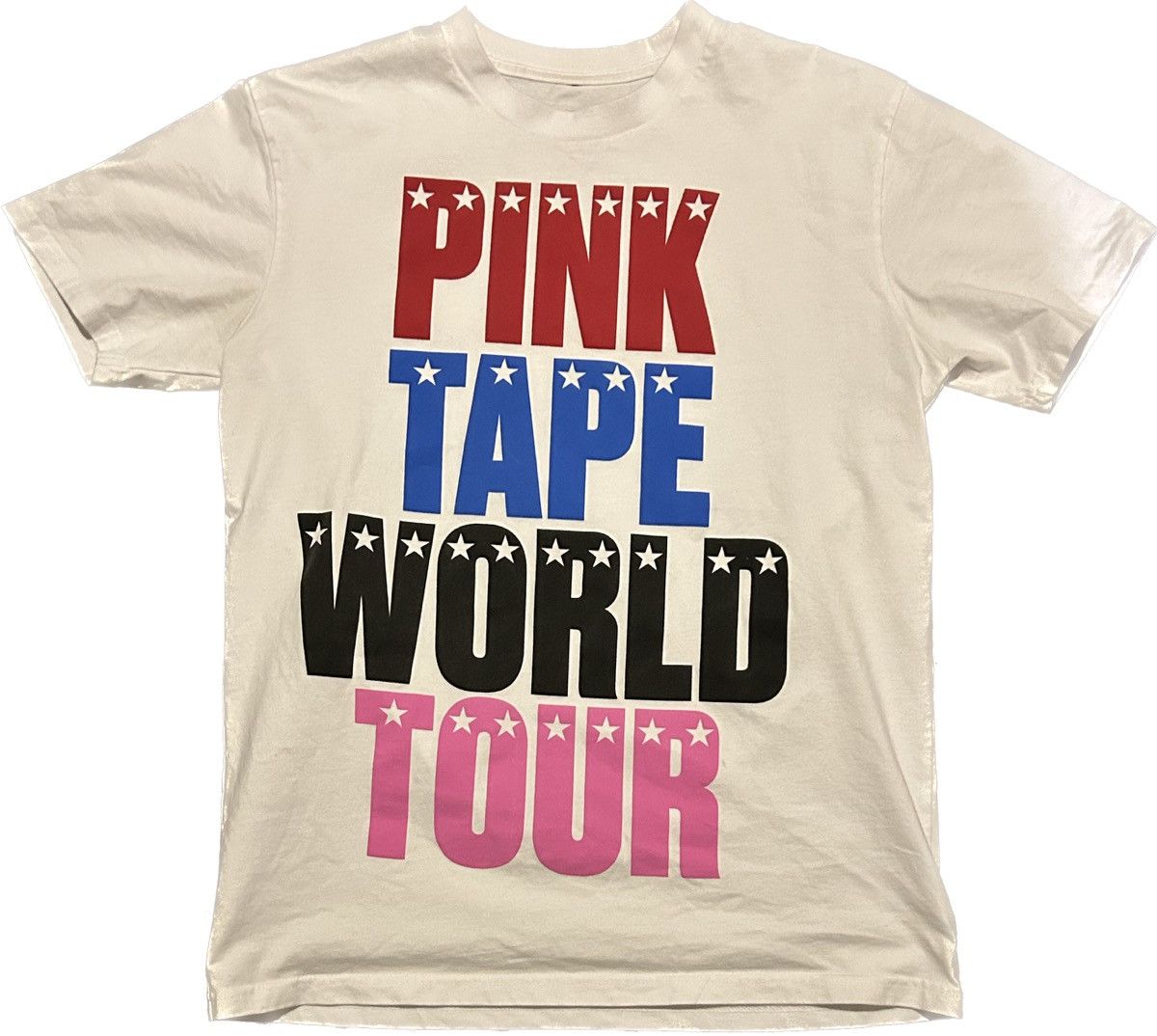 Streetwear Pink Tape World Tour Tee Grailed