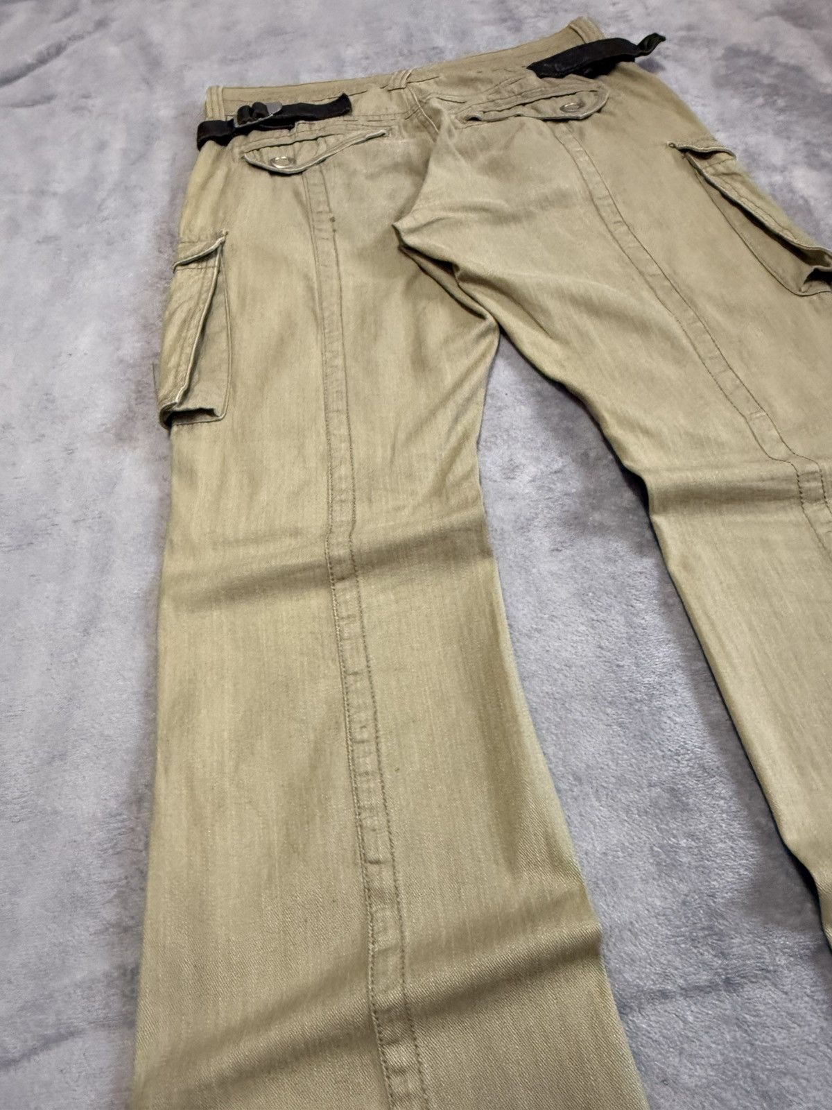 Tornado Mart Tornado Mart Panelling Utility Tactical Cargo Flared Pants Size US 32 / EU 48 - 17 Thumbnail