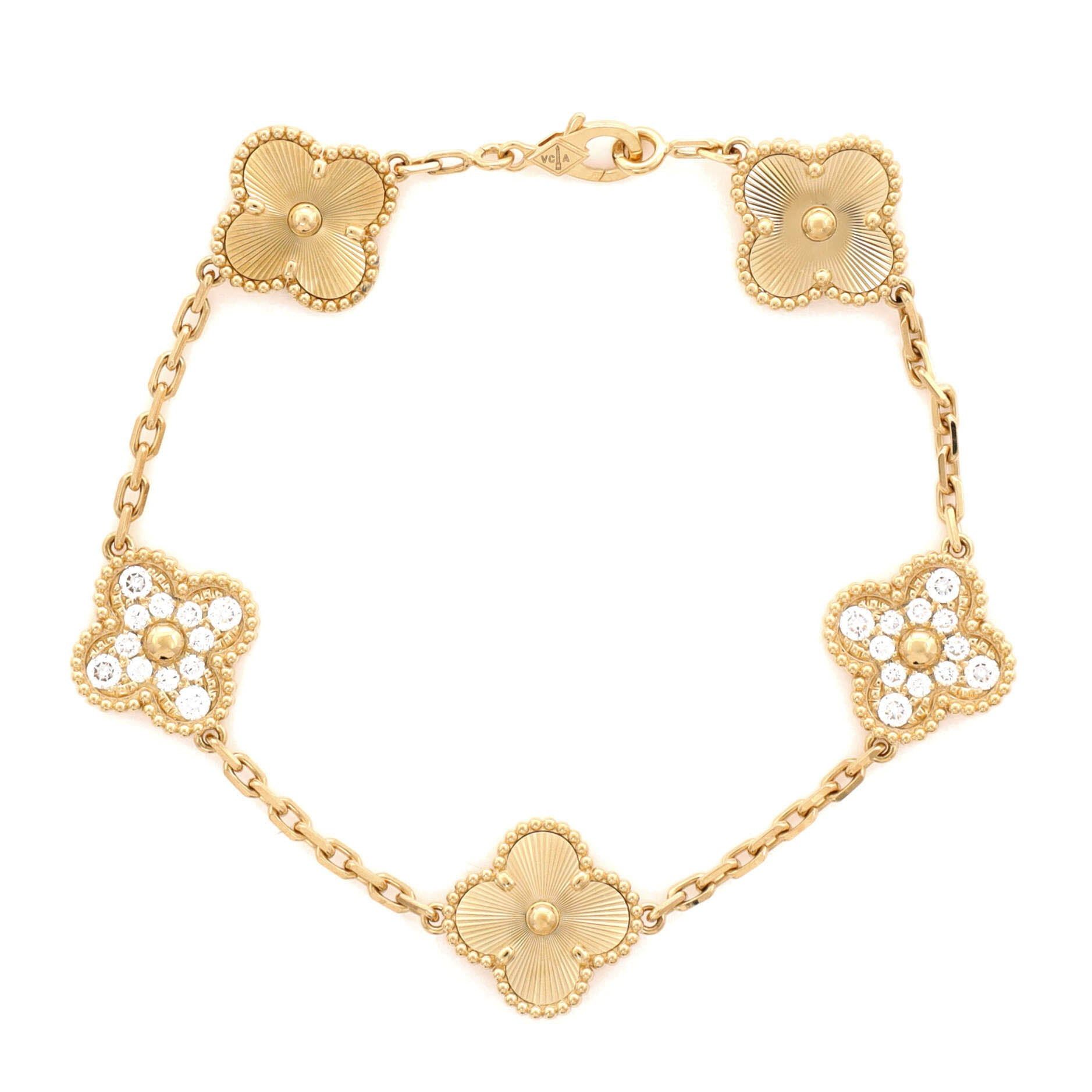 Van Cleef & Arpels Vintage Alhambra 5 Motifs Bracelet Size ONE SIZE - 1 Thumbnail
