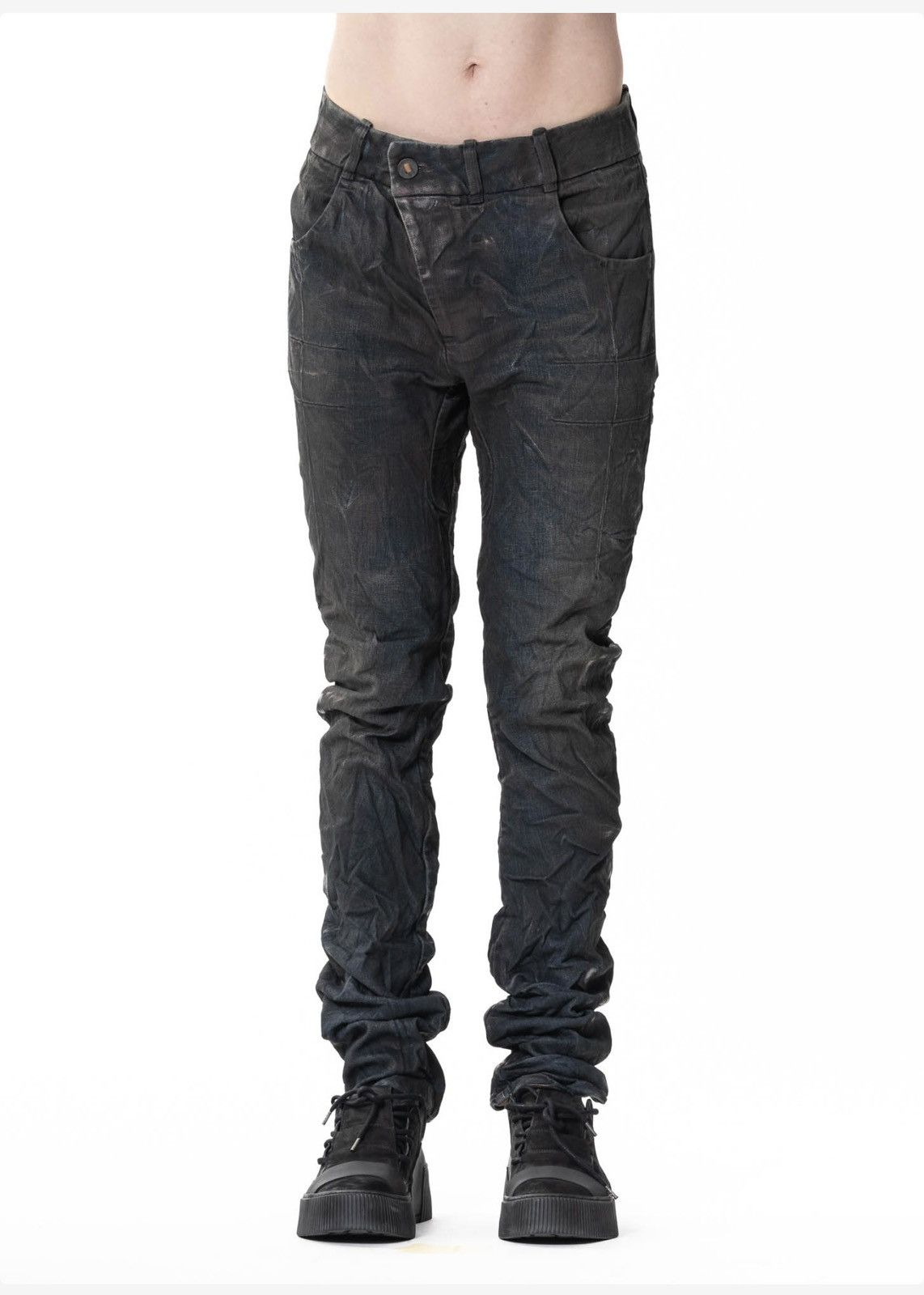 Boris Bidjan Saberi P13.D TF Dirty Denim SS24 Tapered Jeans Size US 30 / EU 46 - 9 Thumbnail