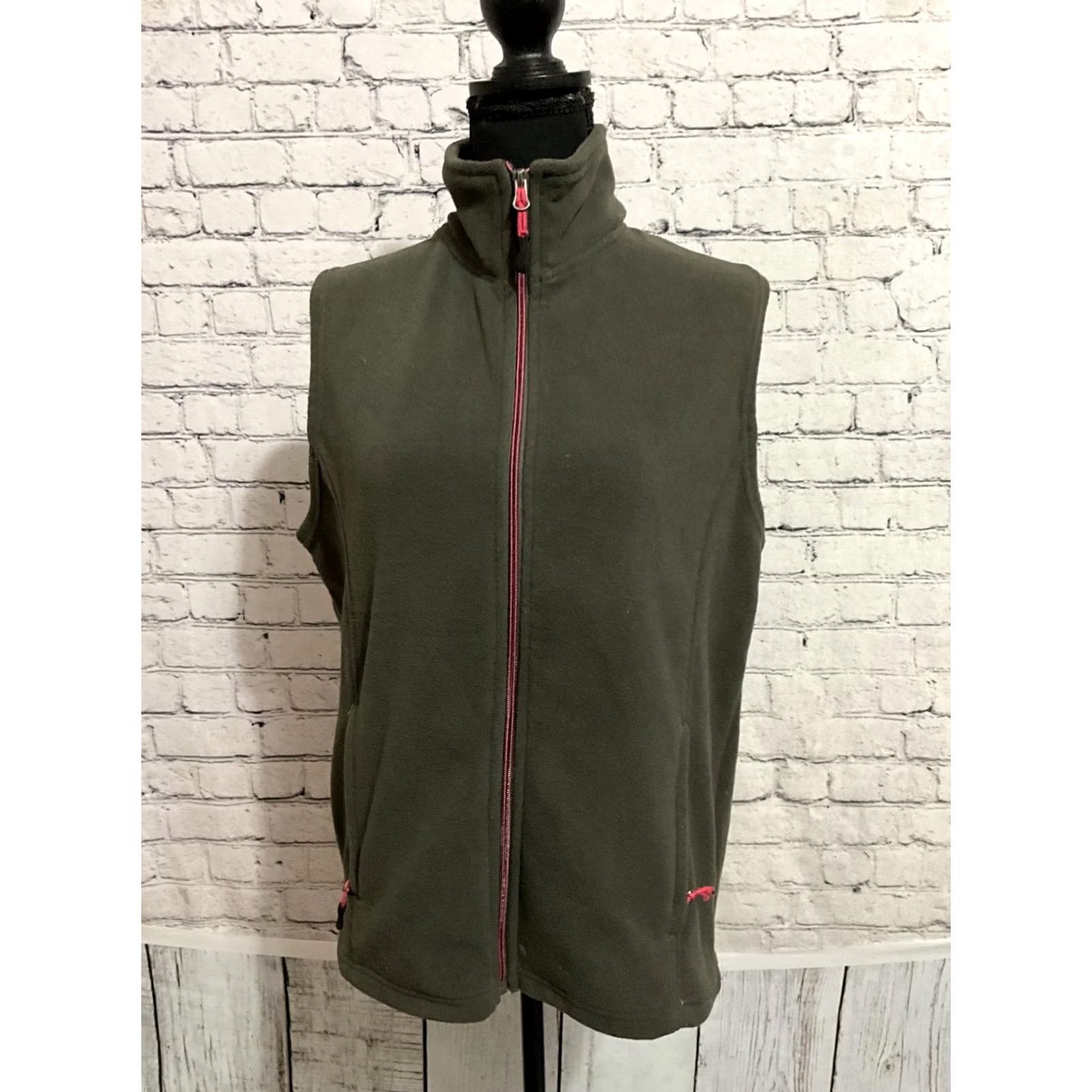Vintage Stillwater Supply Co. Women’s Vest L Jacket Green Zip Front Fleece Sleeveless 100% Polyester Regular Size Large Sale? Size L / US 10 / IT 46 - 5 Thumbnail