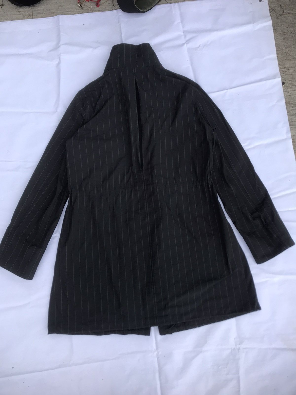 Comme Ca Ism × Designer × Japanese Brand Comme Ca Du Mode Japan Pinstripe Fleece Lined Zipper Coat Size M / US 6-8 / IT 42-44 - 3 Thumbnail