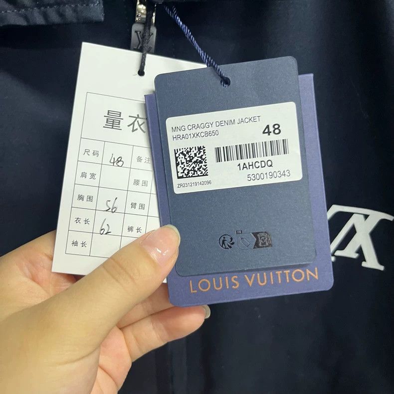 Louis Vuitton Louis Vuitton Blue Solid Graphic Printed Lapel Jacket Size US M / EU 48-50 / 2 - 2 Thumbnail