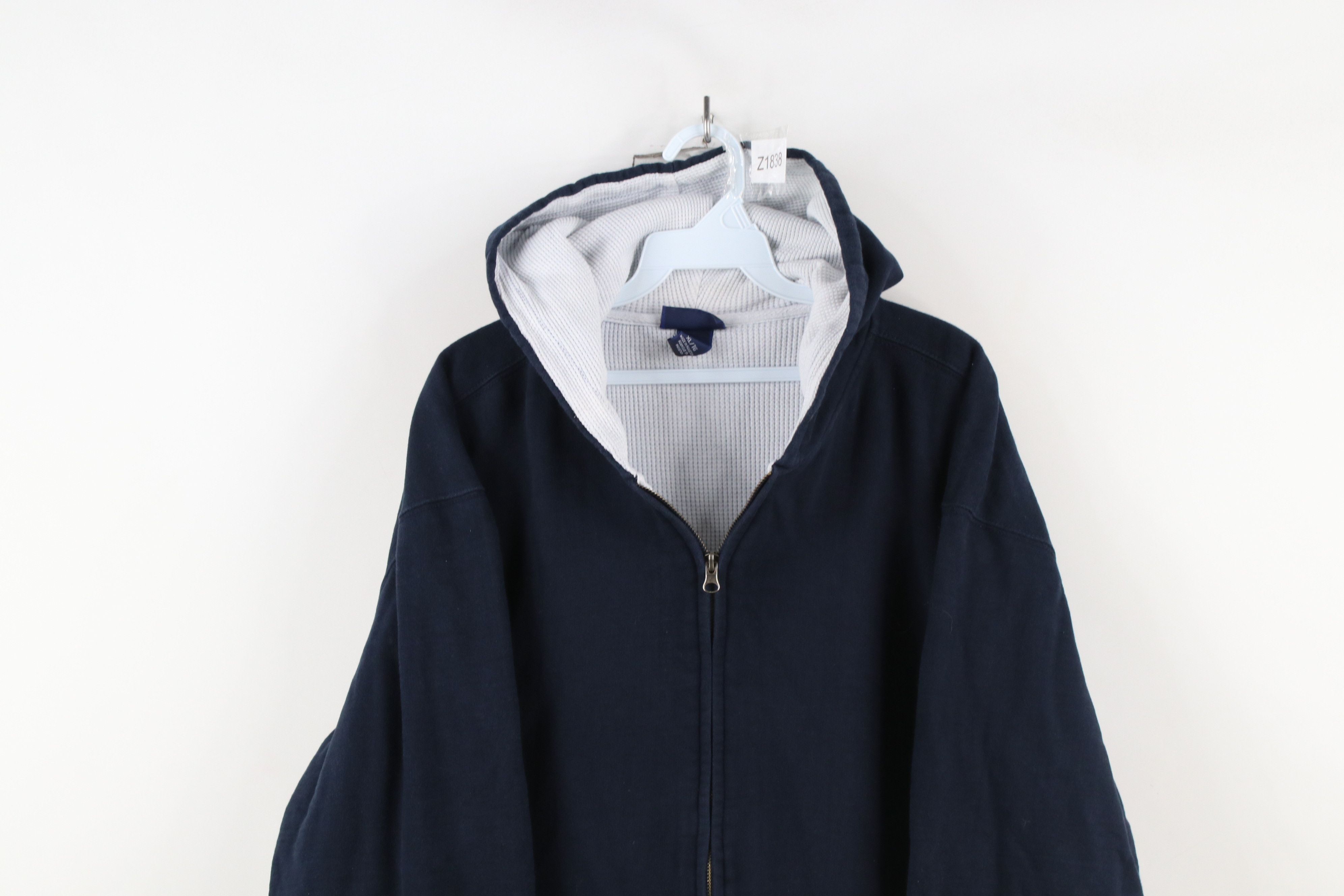 Vintage Vintage 90s Streetwear Heavyweight Lined Full Zip Hoodie Size US XL / EU 56 / 4 - 2 Thumbnail