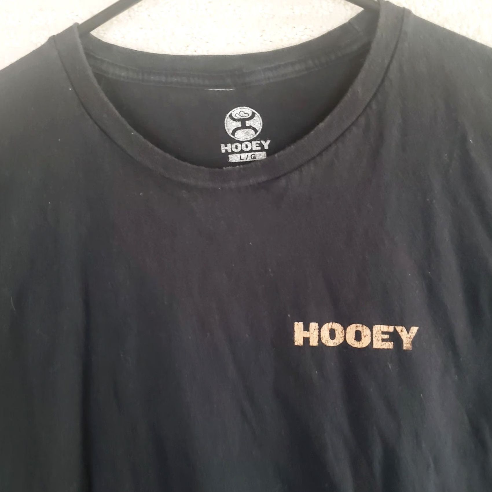 Vintage Hooey Tee Shirt Men's L Black Front & Back Graphic Print Cotton Logo T-Shirt Size US L / EU 52-54 / 3 - 3 Thumbnail