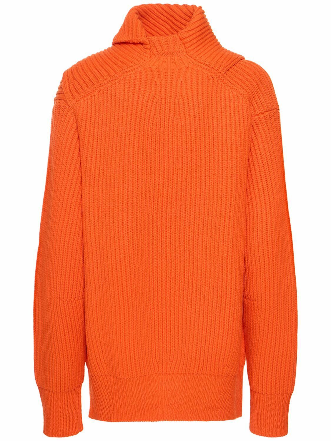 Jil Sander o1y1025 Turtleneck Sweater in Orange Size XS / US 0-2 / IT 36-38 - 2 Thumbnail