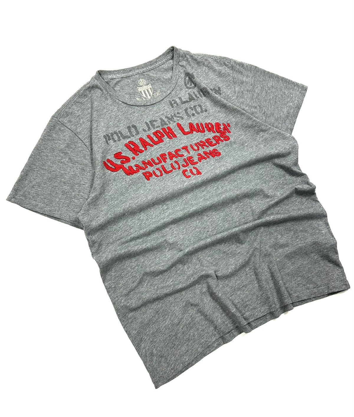 Polo Ralph Lauren Vintage Polo Ralph Lauren Jeans Co Tee Gray Embroidered Y2K Size US M / EU 48-50 / 2 - 2 Thumbnail