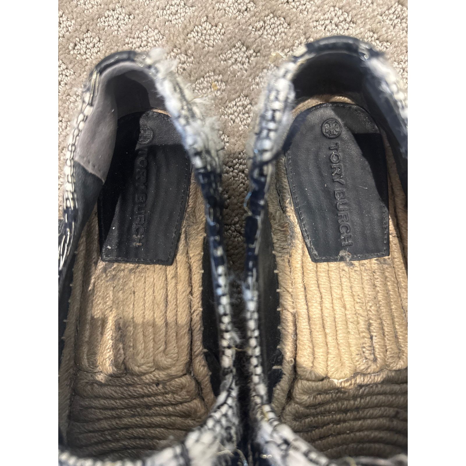 Tory Burch Tory Burch Women's Woven Stripe Cap Toe Espadrille Flats,7.5 Size US 7.5 / IT 37.5 - 12 Thumbnail