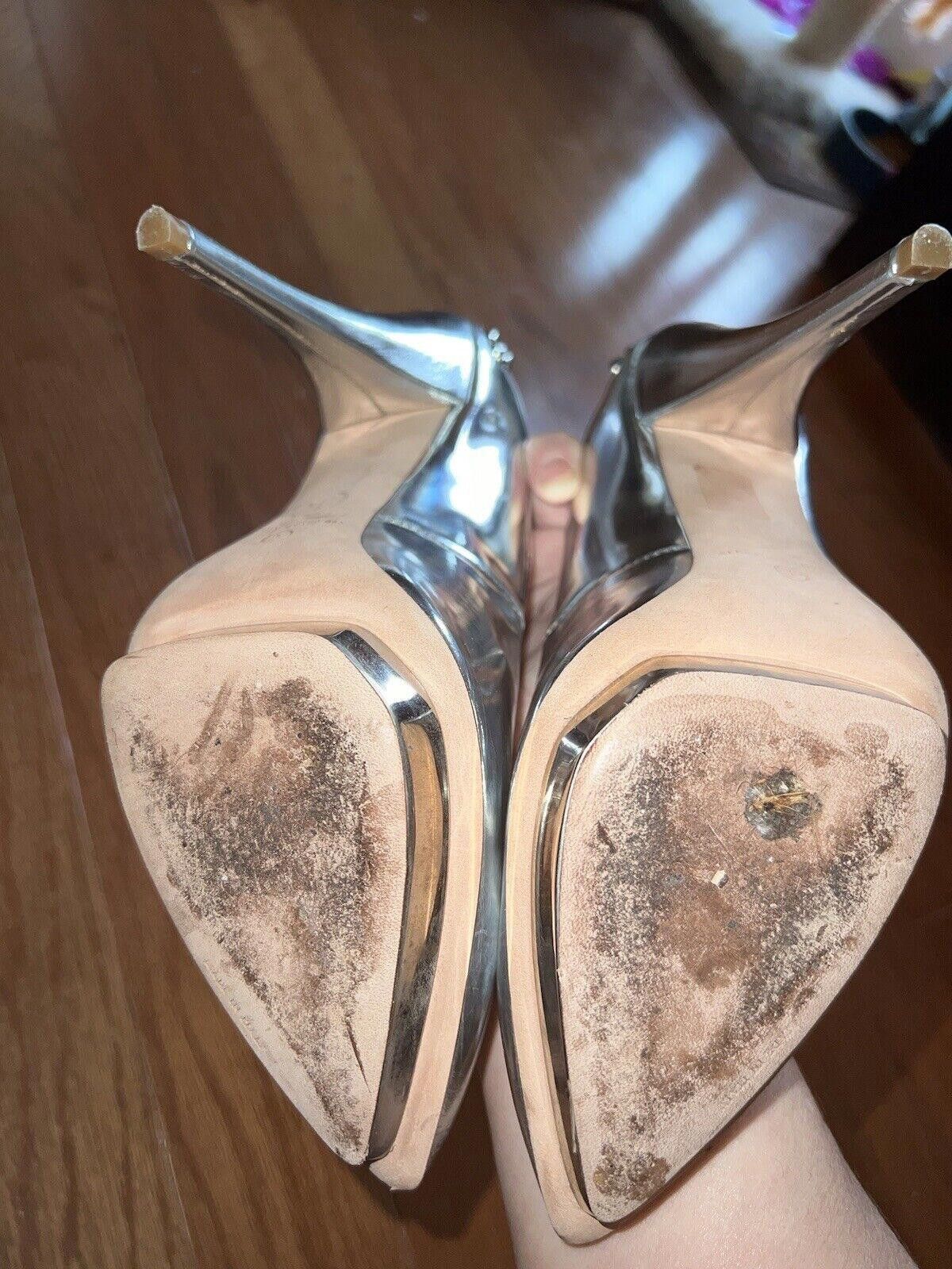 Alexander McQueen ALEXANDER MCQUEEN Studded Leather Pumps Heels Silver Size 39 Size US 9 / IT 39 - 11 Thumbnail