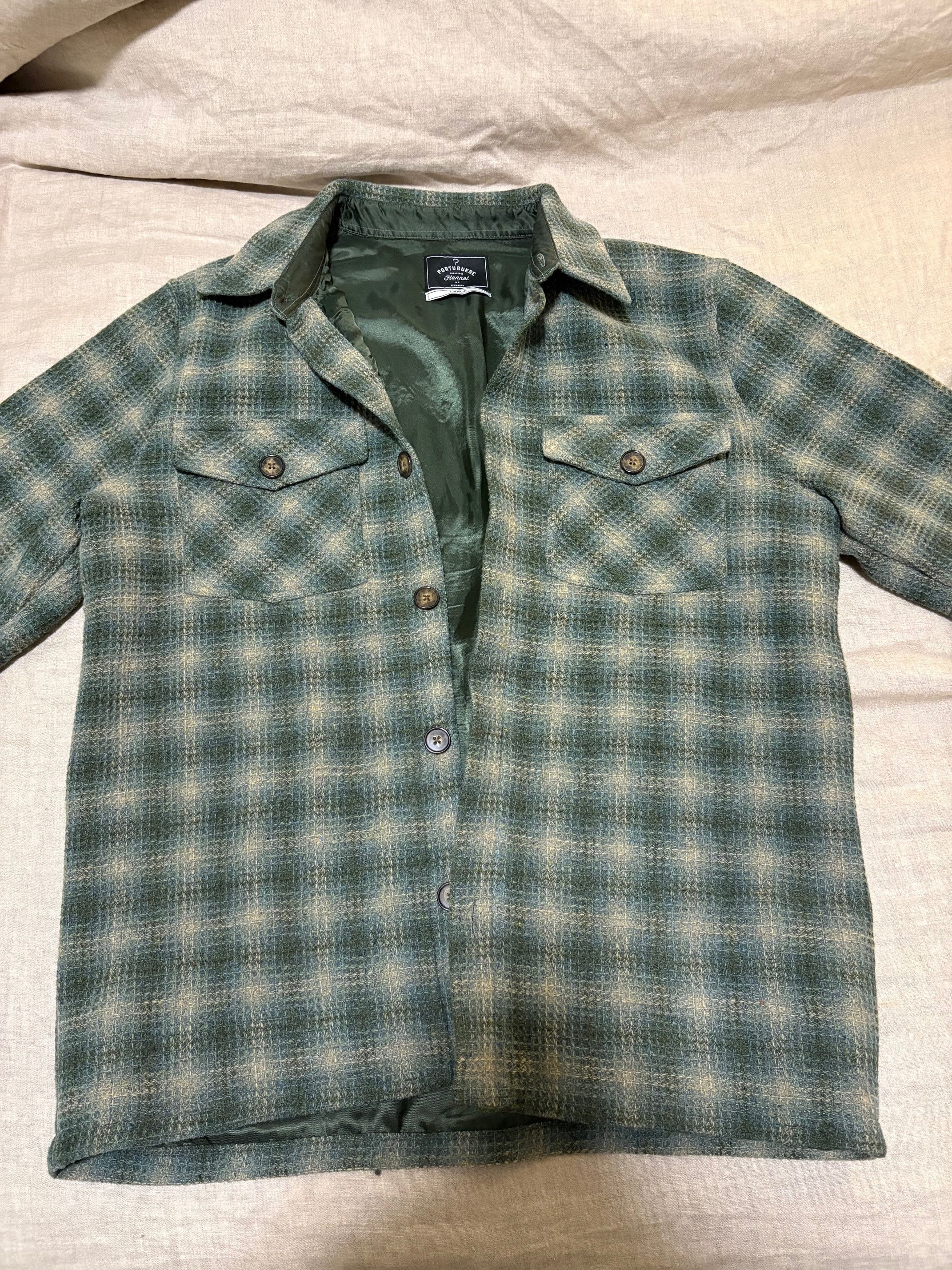 Portuguese Flannel Portugese Flannel Waffle Overshirt - Green Size US L / EU 52-54 / 3 - 7 Thumbnail