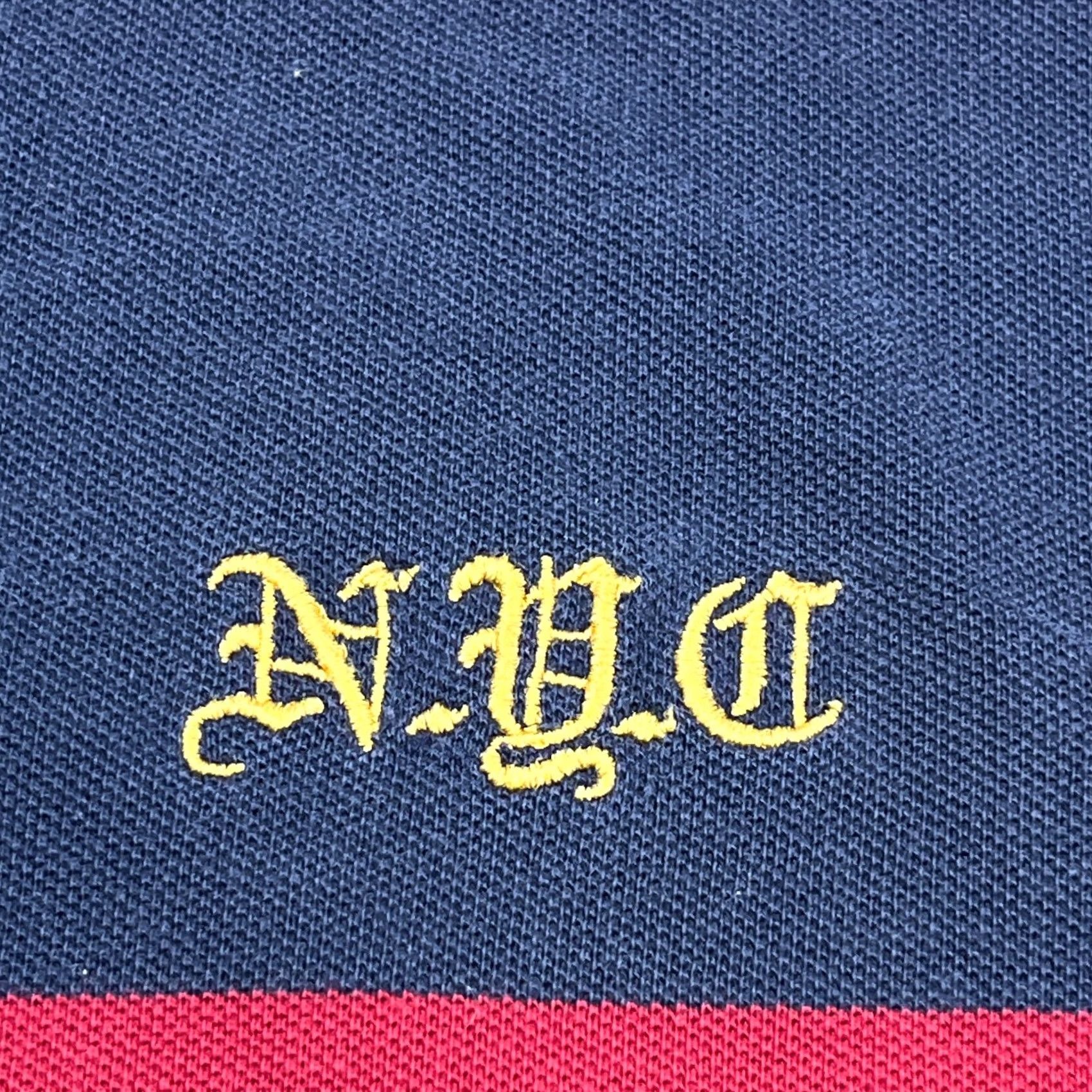 Polo Ralph Lauren VINTAGE Polo Ralph Lauren Shirt Men XL Blue Red Striped Rugby Gold NYC Crest Y2K Size US XL / EU 56 / 4 - 4 Thumbnail