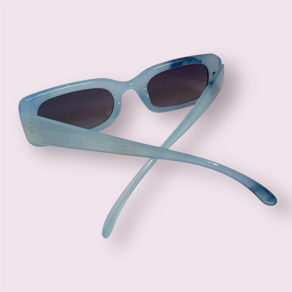 Other Light blue marbleized rectangular sunglasses Size ONE SIZE - 2 Thumbnail