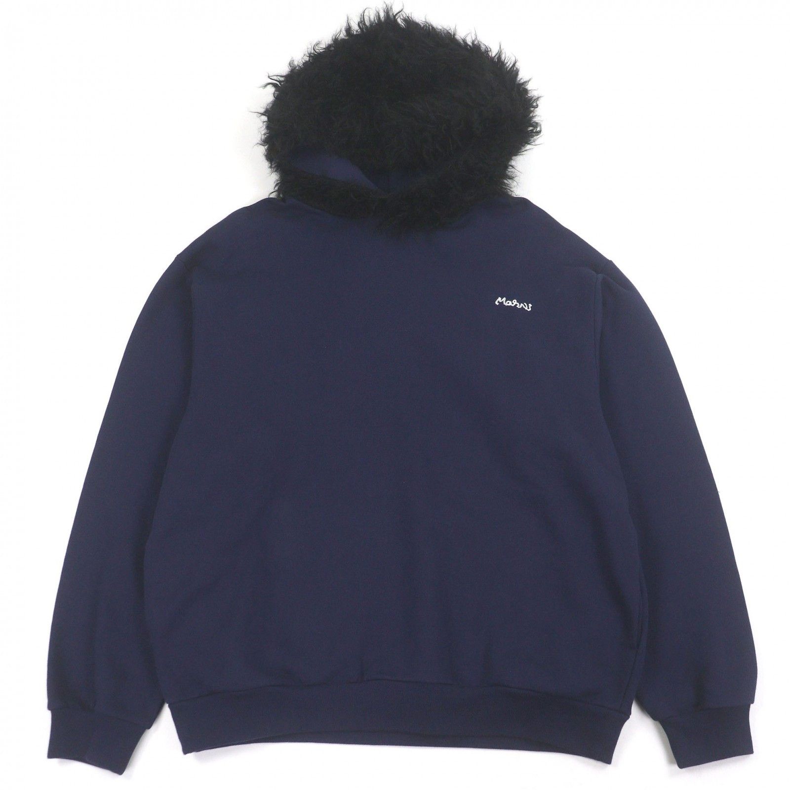 Marni Marni Marni Logo Embroidered Cotton Faux Fur Hooded Jacket Textile Sweatshirts & Hoodies DUTY FREE for USA Size ONE SIZE - 1 Thumbnail