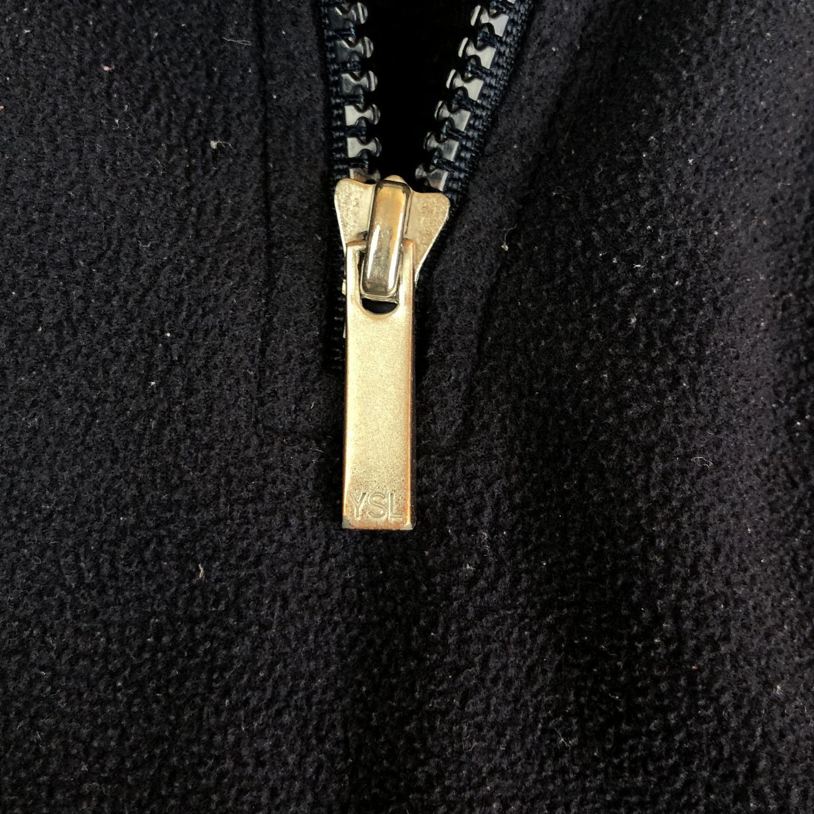 Yves Saint Laurent YSL Fleece Half Zip Yves Saint Laurent Big Logo in Navy Size US XL / EU 56 / 4 - 5 Thumbnail