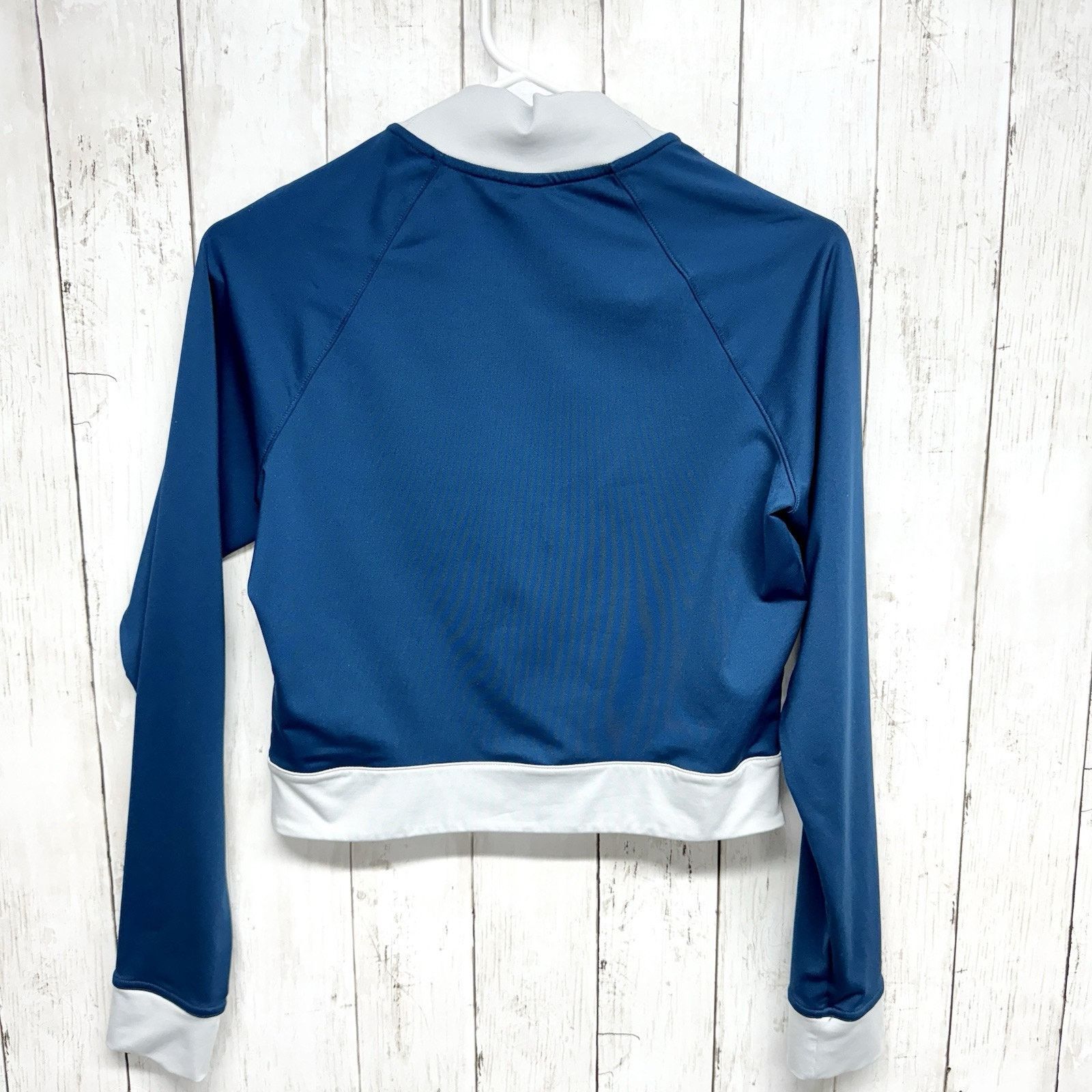 Nike Nike Sweater MD Long Sleeve Crop Graphic Logo Blue Mock Neck Size M / US 6-8 / IT 42-44 - 4 Thumbnail