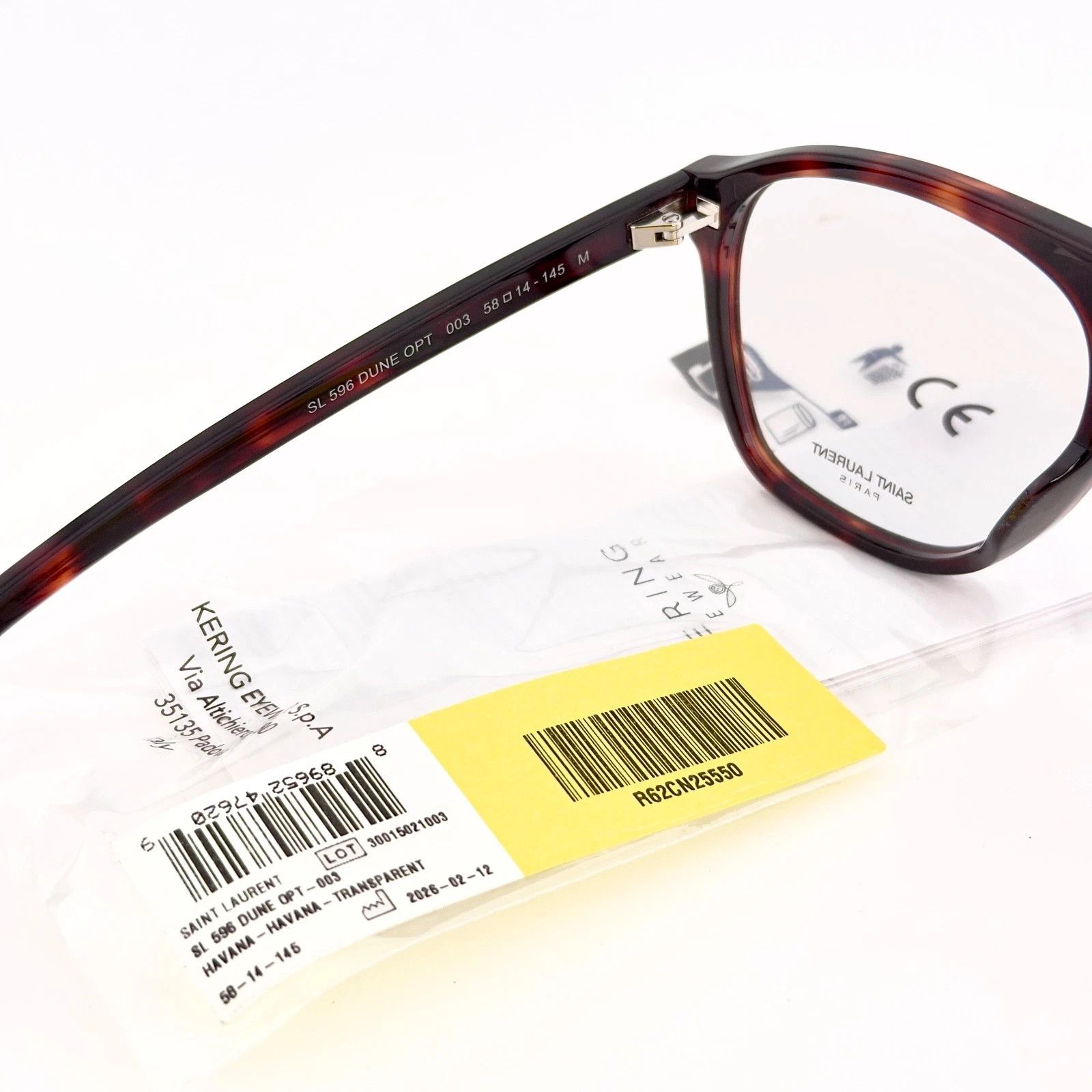Saint Laurent Paris SAINT LAURENT DUNE 596 YSL SL596 OPT Optical Frame 003 Size ONE SIZE - 6 Thumbnail