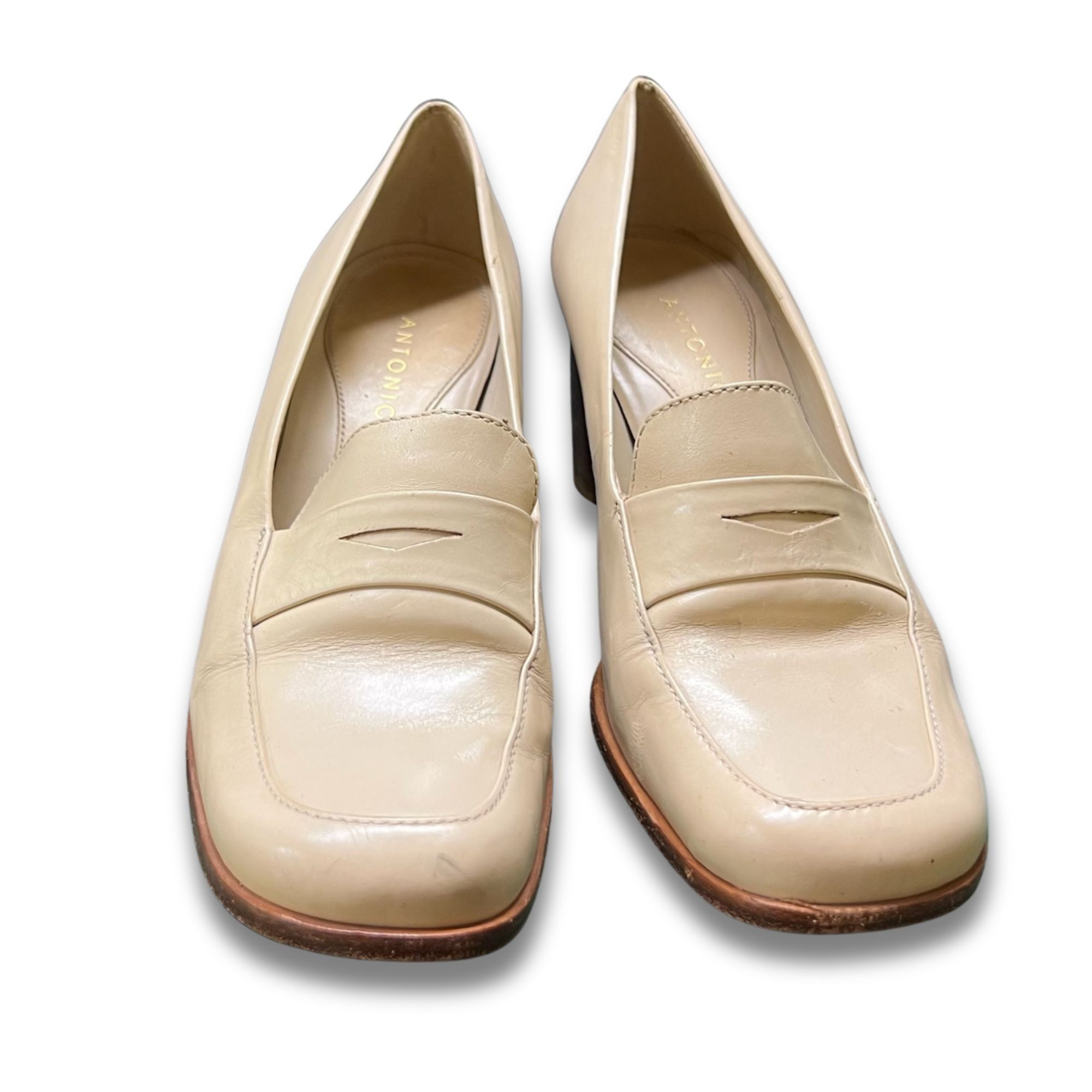 Other Antonio Melani Beige Leather Block Heel Pumps Size 6 Size US 6 / IT 36 - 2 Thumbnail
