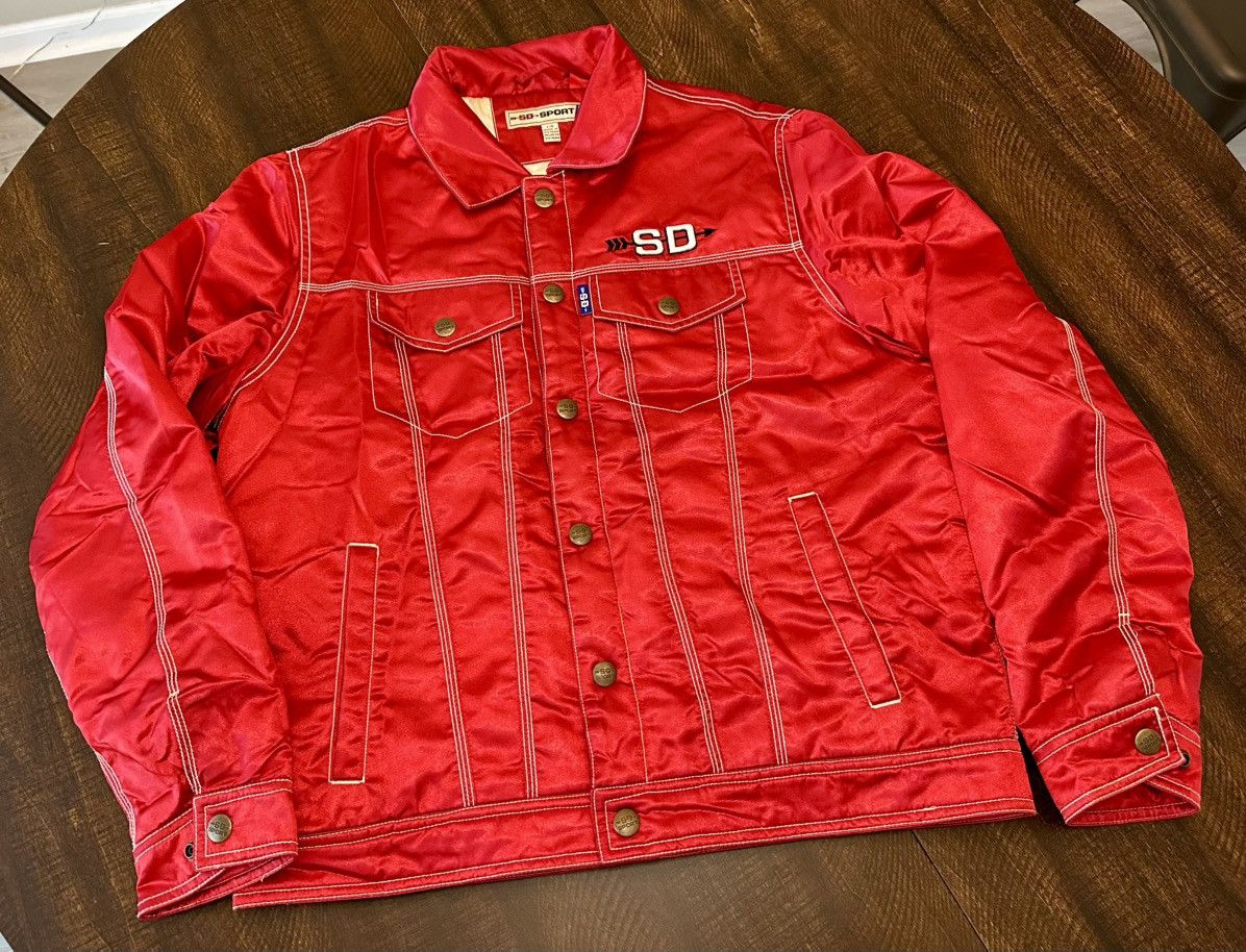 Other SD Sport Red Peppers Satin Men’s Jacket-Size Large Size US L / EU 52-54 / 3 - 3 Thumbnail