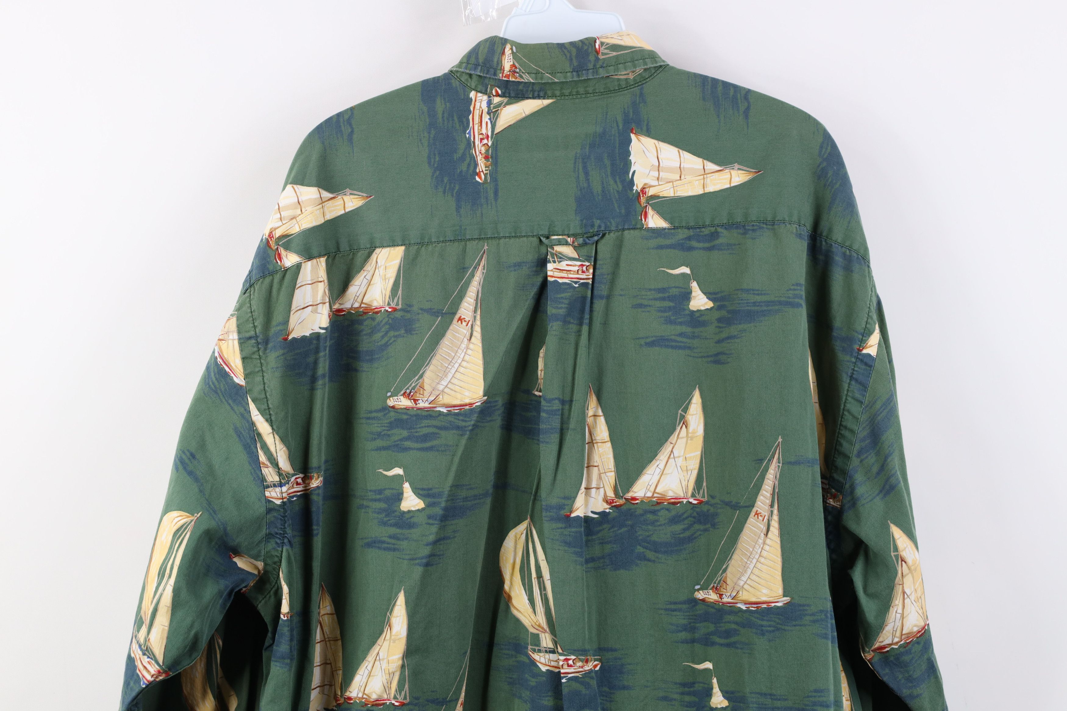 Nautica Vintage 90s Nautica All Over Print Button Down Shirt Size US XL / EU 56 / 4 - 12 Thumbnail