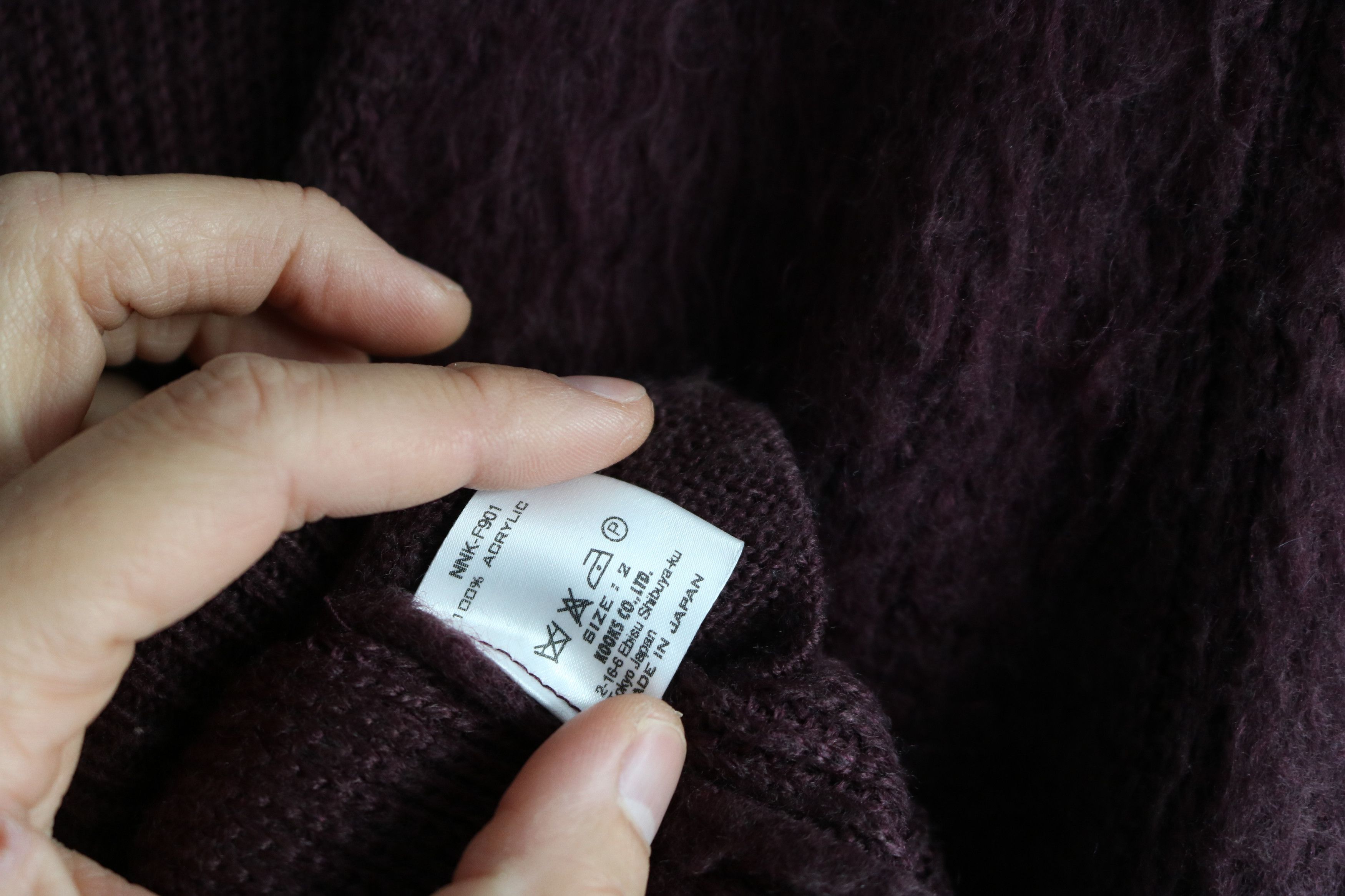 Number (N)ine F/W09 Wine Kurt Cobain Grunge Cardigan Knit Size US S / EU 44-46 / 1 - 5 Thumbnail