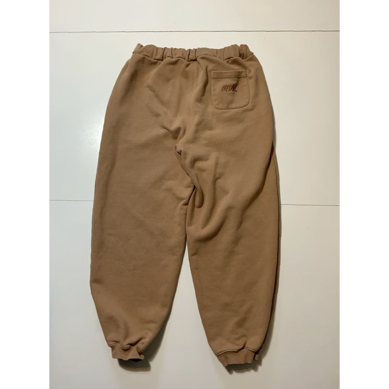 Vintage VINTAGE Leflah Japan 621 Stitch Ill Sweatpants Sweatpants Jogger Heavyweight Japanese Terry Brown 2XL Mens Size US 39 - 3 Thumbnail
