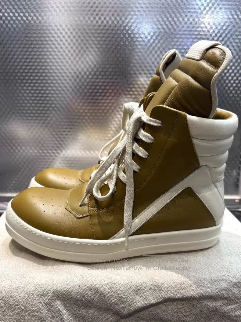Rick Owens Rick Owens Geobasket leather sneakers with zipper detail| Size US 7 / EU 40 - 4 Thumbnail