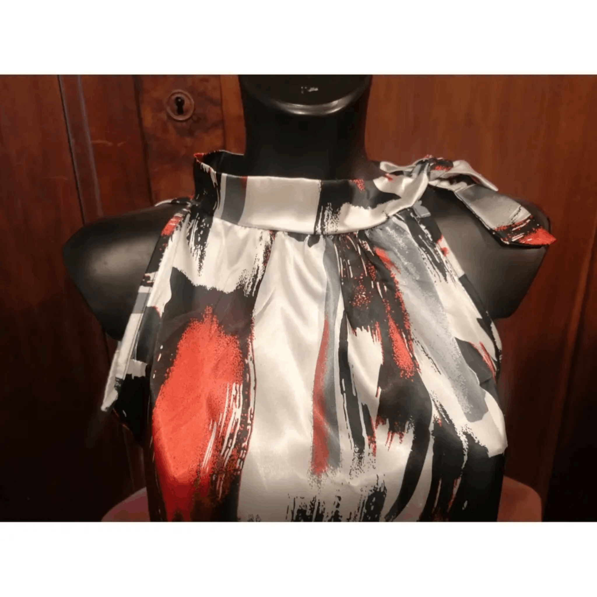 Other Abstract Brushstroke Sleeveless Top – Made in Italy Size M / US 6-8 / IT 42-44 - 4 Thumbnail