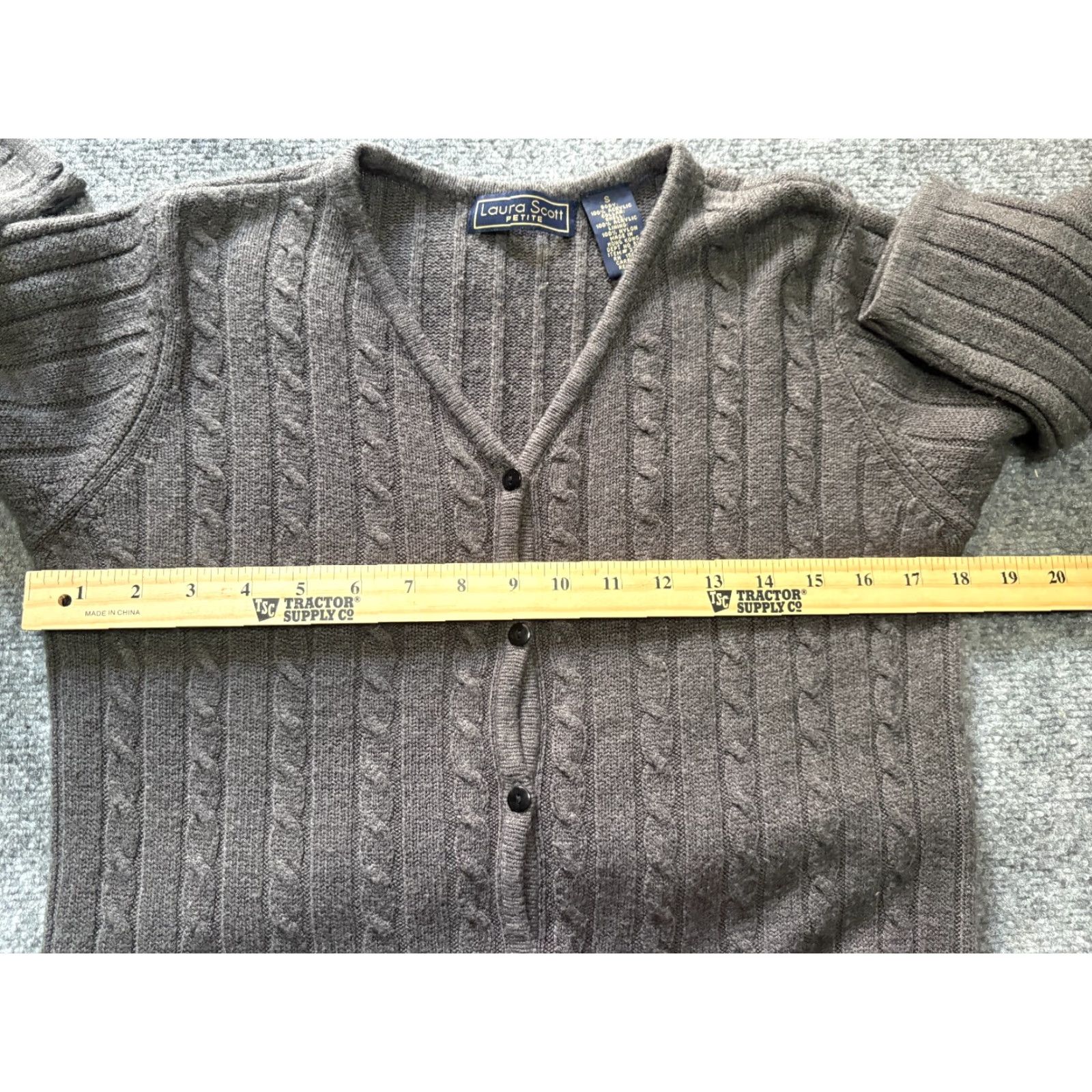 Vintage VINTAGE Laura Scott Sweater Womens Petite Small Button Up knit Gray VTG Acrylic Size S / US 4 / IT 40 - 4 Thumbnail