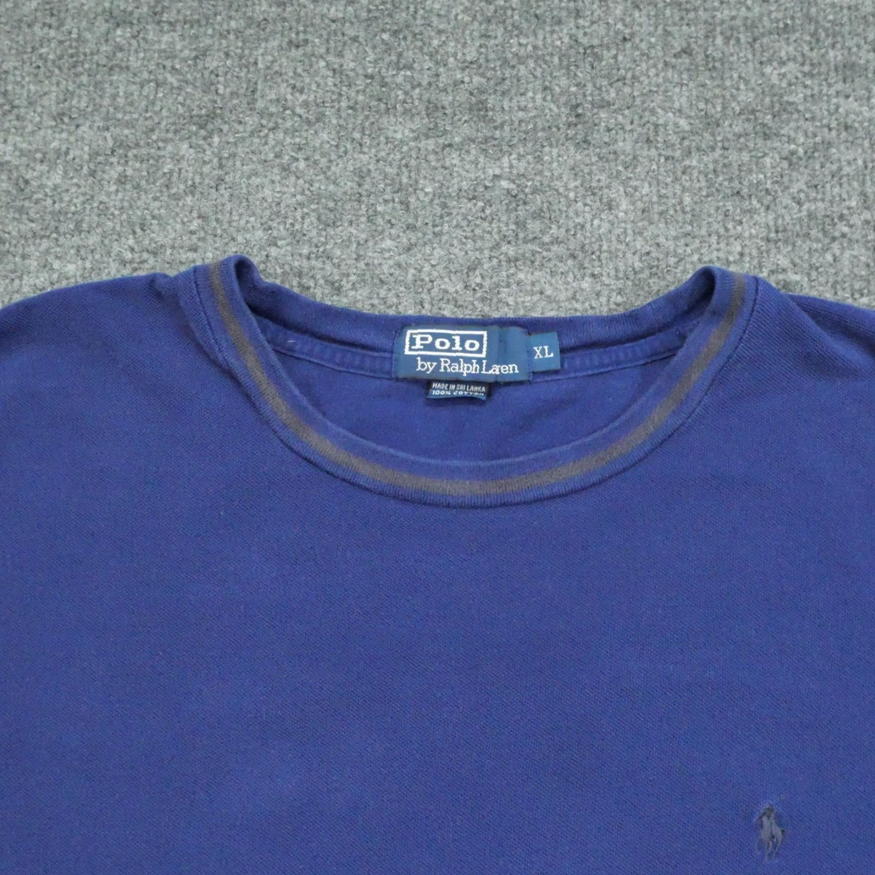 Ralph Lauren VINTAGE Ralph Lauren Shirt Mens XL Blue Long Sleeve Polo Small Pony Size US XL / EU 56 / 4 - 4 Thumbnail