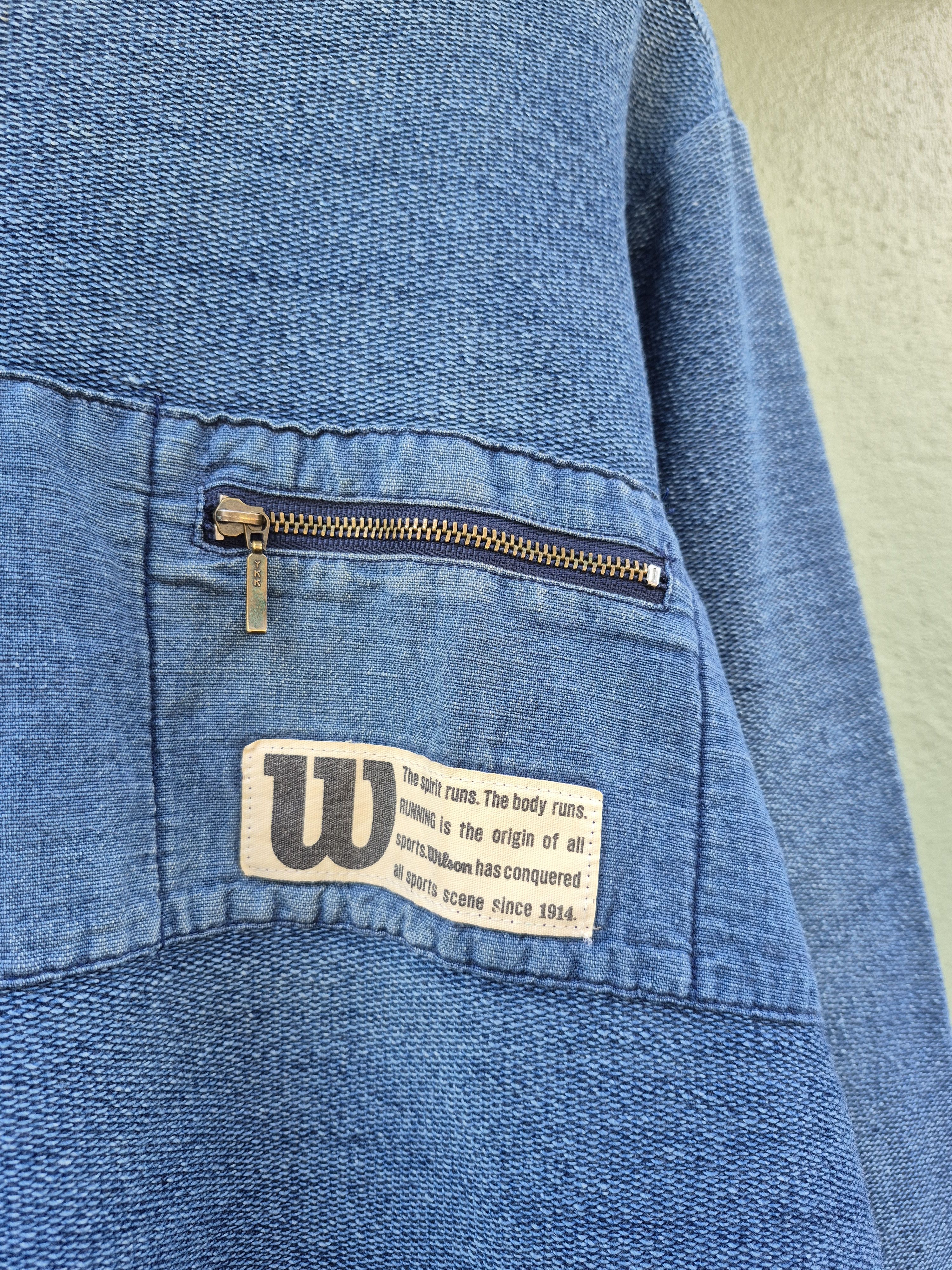 Vintage × Wilson 🔥 Vintage Wilson Cotton Denim Sweater Sweatshirt 80s 90s Size US M / EU 48-50 / 2 - 2 Thumbnail