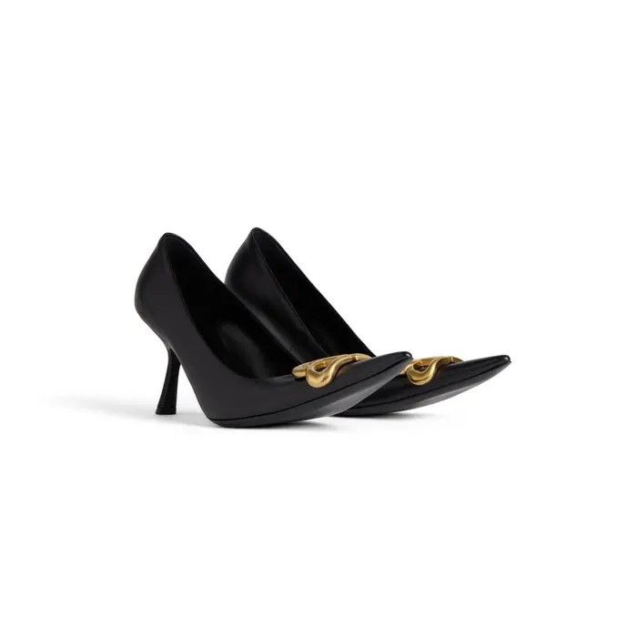 Balenciaga o1bcso1str0126 Flex BB 90mm Pumps in Black Size US 5 / IT 35 - 2 Thumbnail