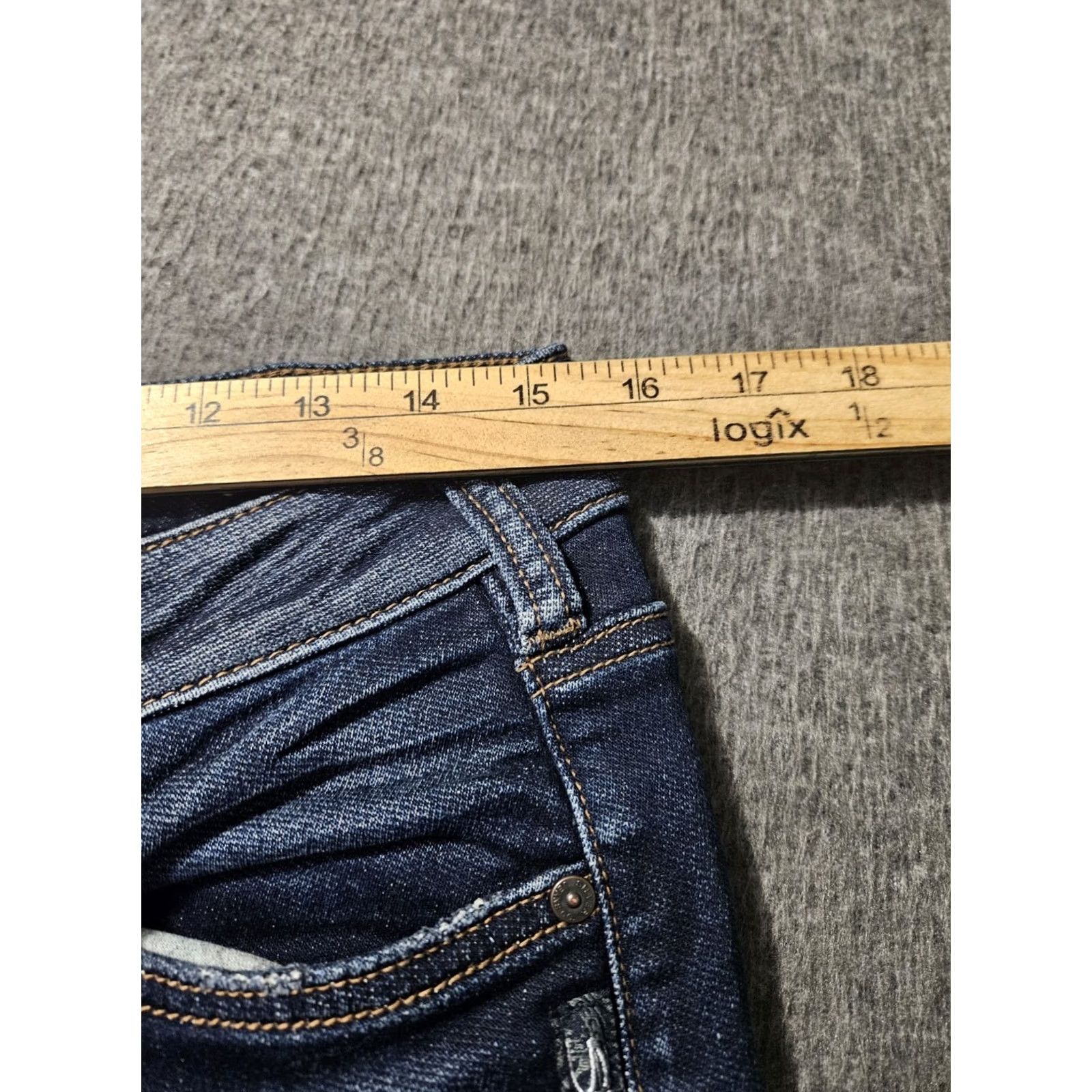Vintage VINTAGE AIKO Silver Aiko Joga Jeans Women's 30/31 Low Rise Blue Distressed Skinny Denim 30 in Inseam Logo Embroidered 90s Preppy Womens Size 30" / US 8 / IT 44 - 4 Thumbnail