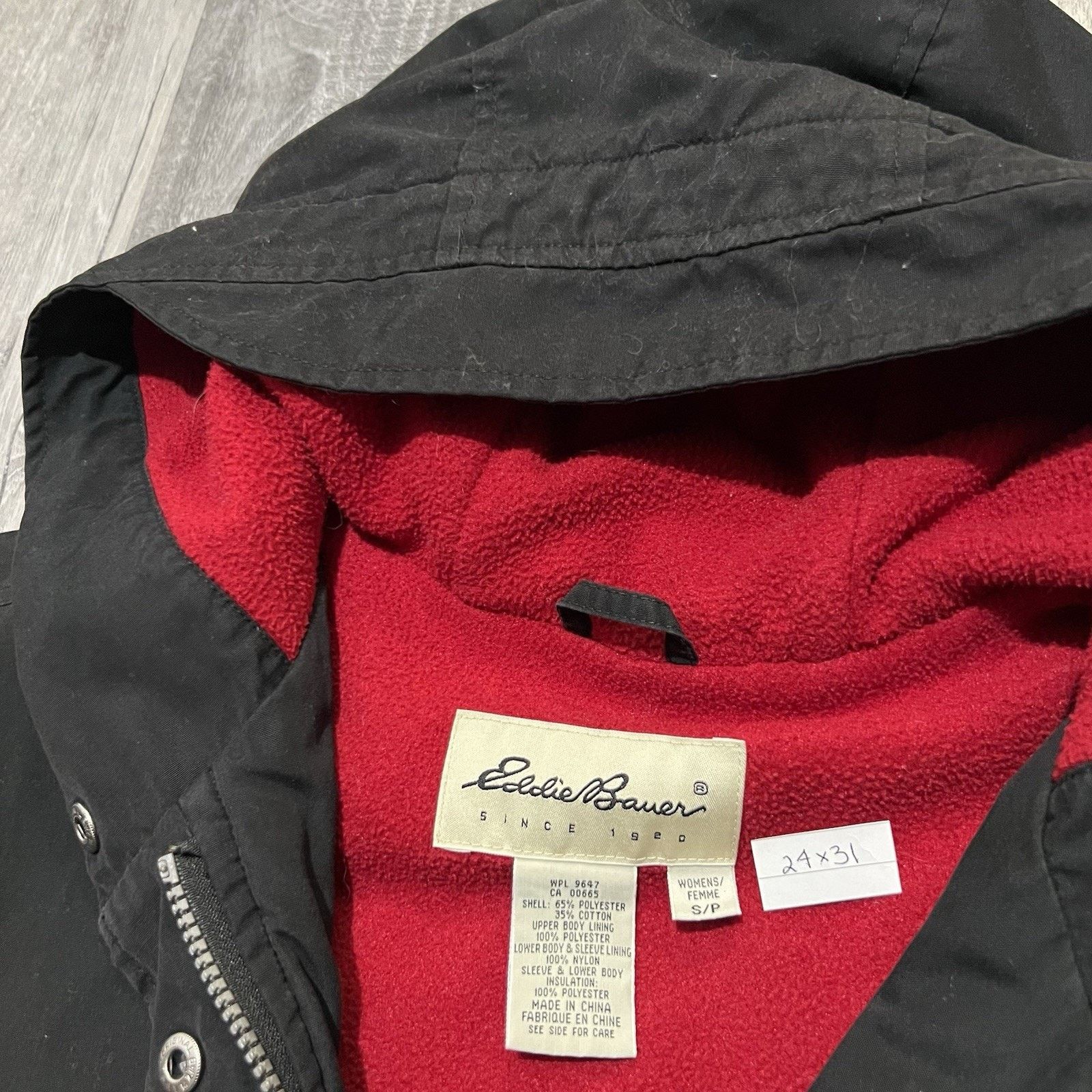 Eddie Bauer Eddie Bauer Womens Black Mountain Parka Red Fleece Lined Size S / US 4 / IT 40 - 5 Thumbnail