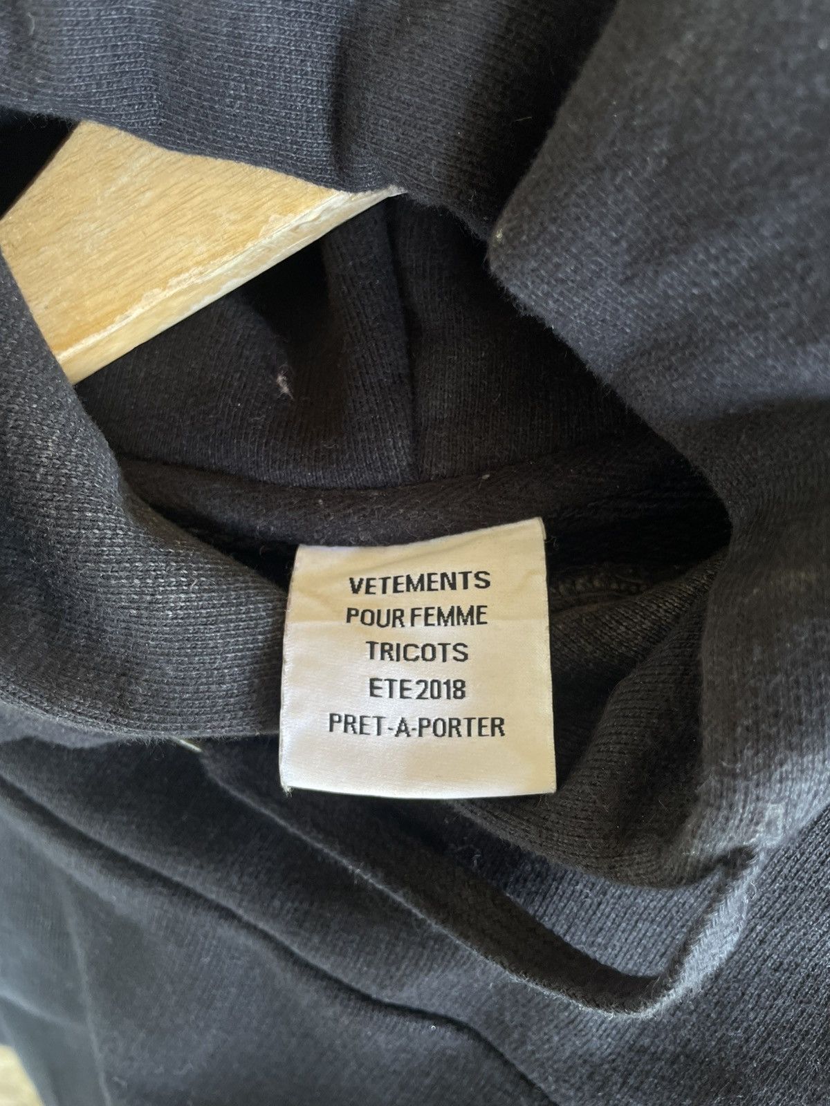 vetements hooded sweatshirt with ribbons