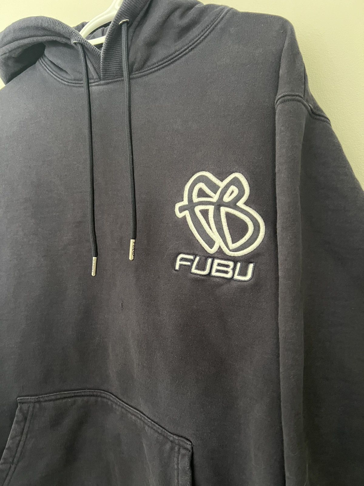 Fubu Vintage Y2K FUBU Navy Hooded Sweatshirt Size US L / EU 52-54 / 3 - 2 Thumbnail