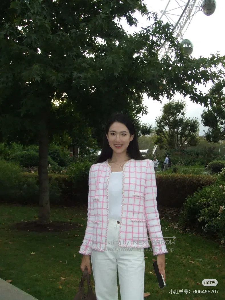 Chanel Chanel 23c pink and white plaid coat Size XXS / US 00 / IT 34 - 8 Thumbnail