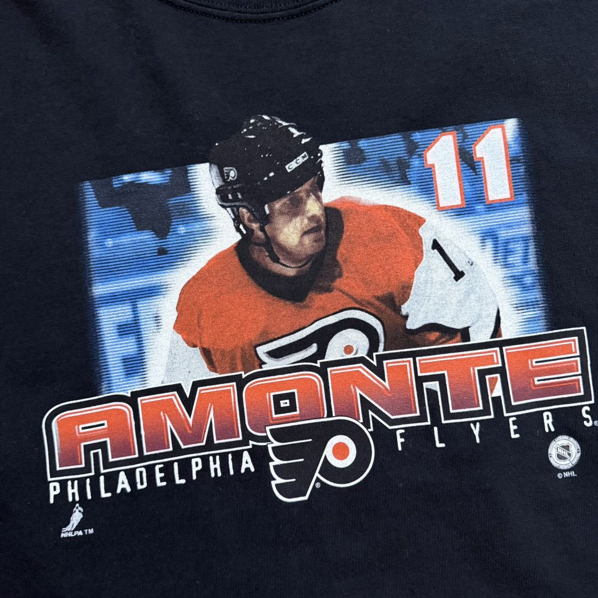 NHL Vintage Y2K Tony Monte Philadelphia Flyers T-Shirt Size US L / EU 52-54 / 3 - 4 Thumbnail