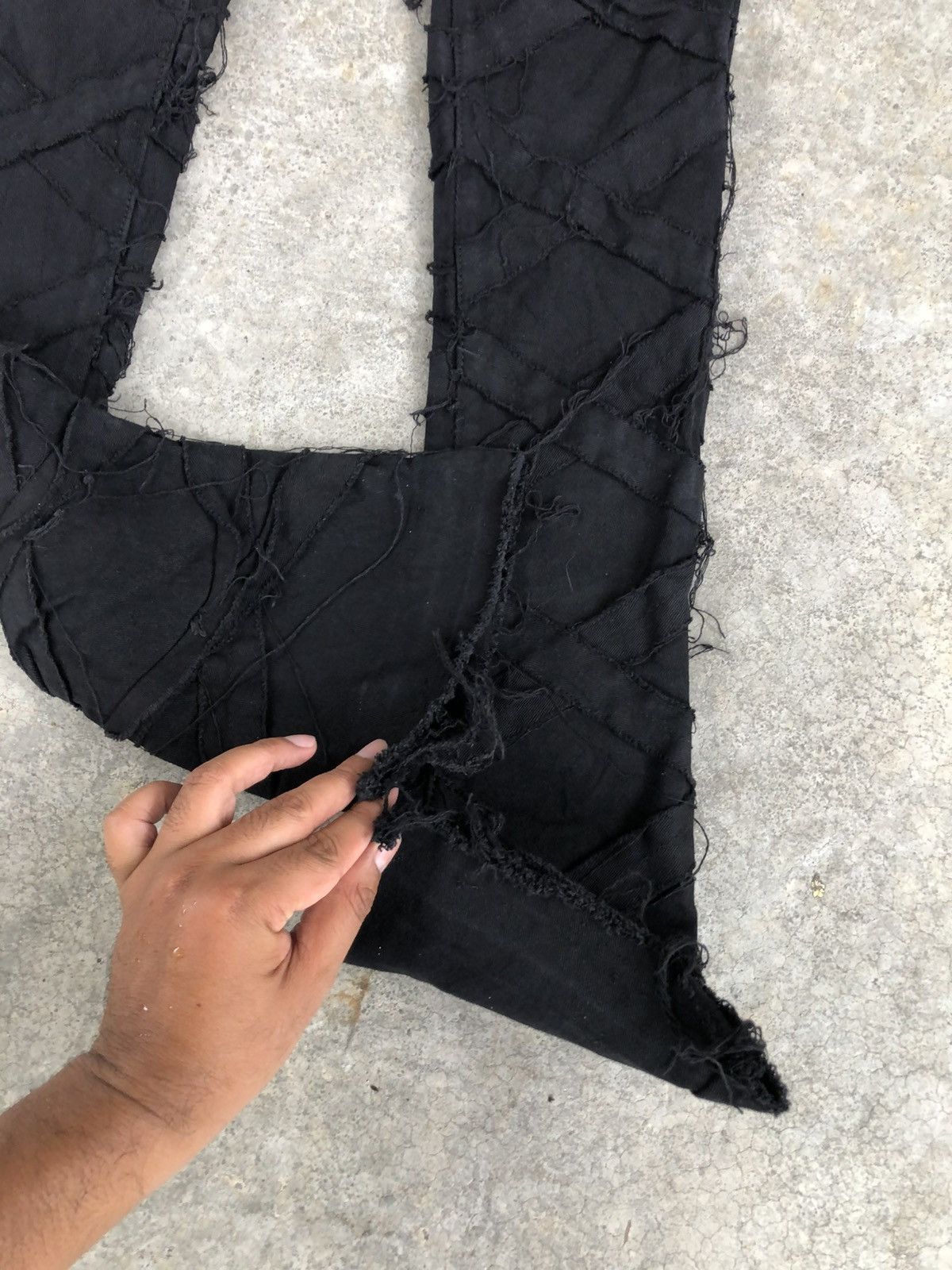 If Six Was Nine Japanese Waimea Flared Jean Distressed Denim Rick Owen Style Size US 30 / EU 46 - 13 Thumbnail