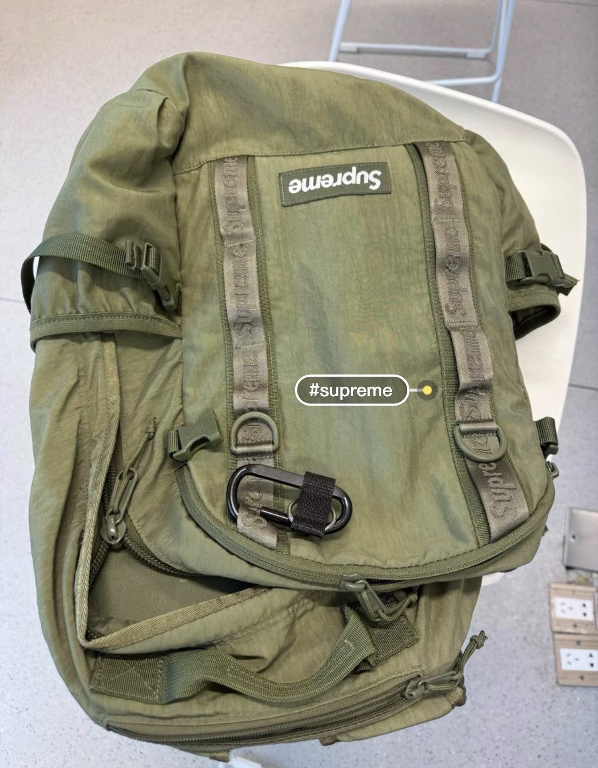 Supreme Supreme FW20 Week 1 Olive Green Backpack Large Capacity K21 Size ONE SIZE - 1 Thumbnail