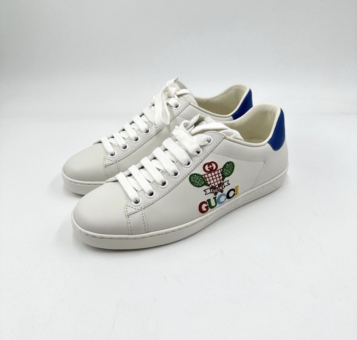Gucci Gucci Series Embroidered Racket Blue Heel Tab Sneakers K12 Size US 6 / IT 36 - 2 Thumbnail